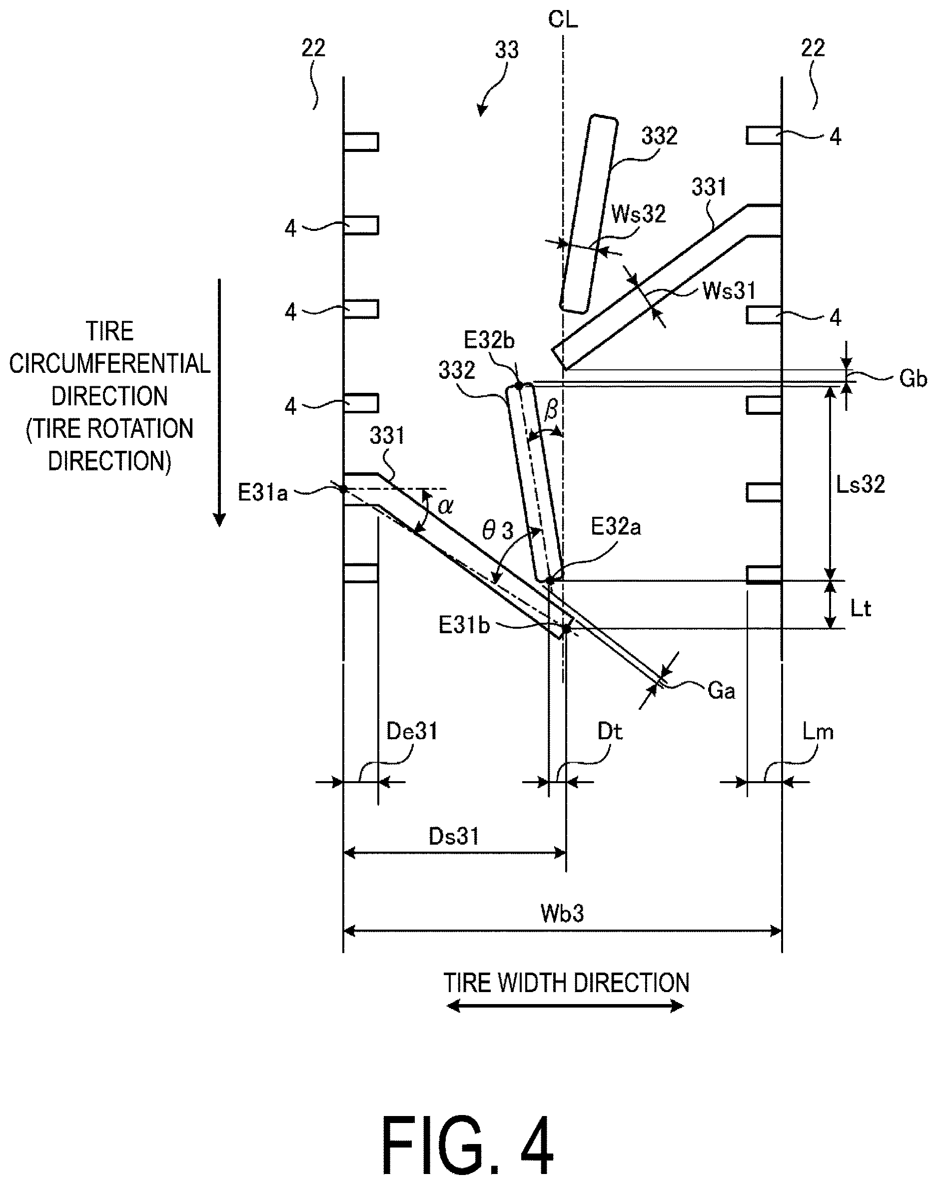 Patent US12617240 Figure 4 – Tire