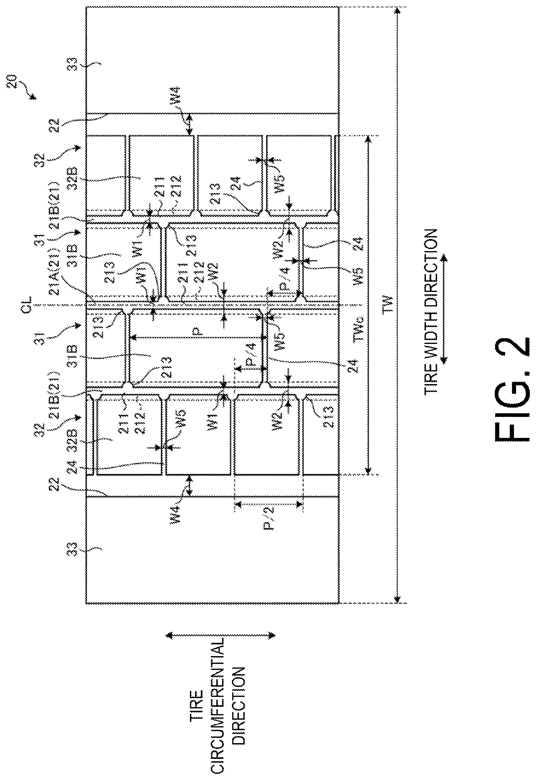 Patent US12617241 Figure 2 – Tire