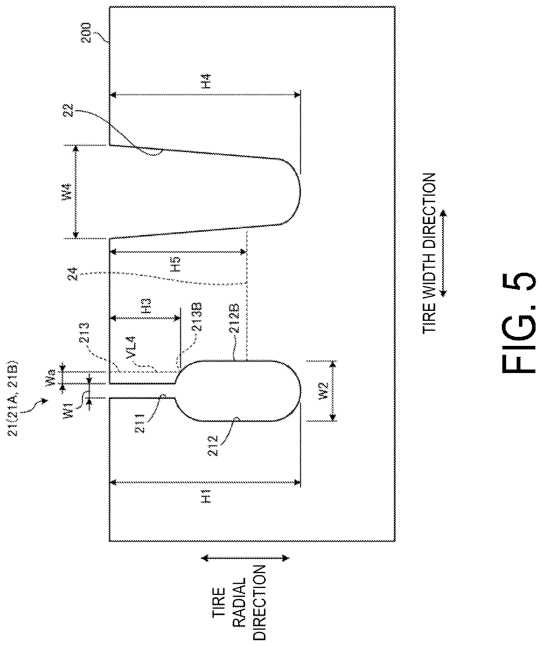 Patent US12617241 Figure 5 – Tire