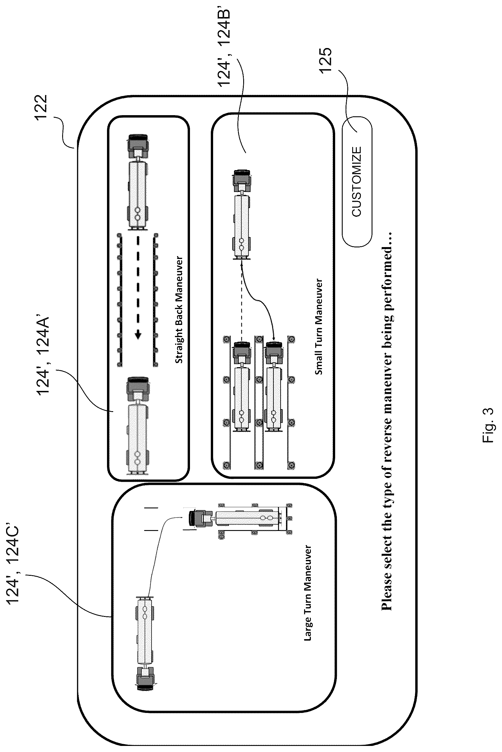 Patent US12617246 Figure 3 – Adaptive knob control based upon trailer maneuver types