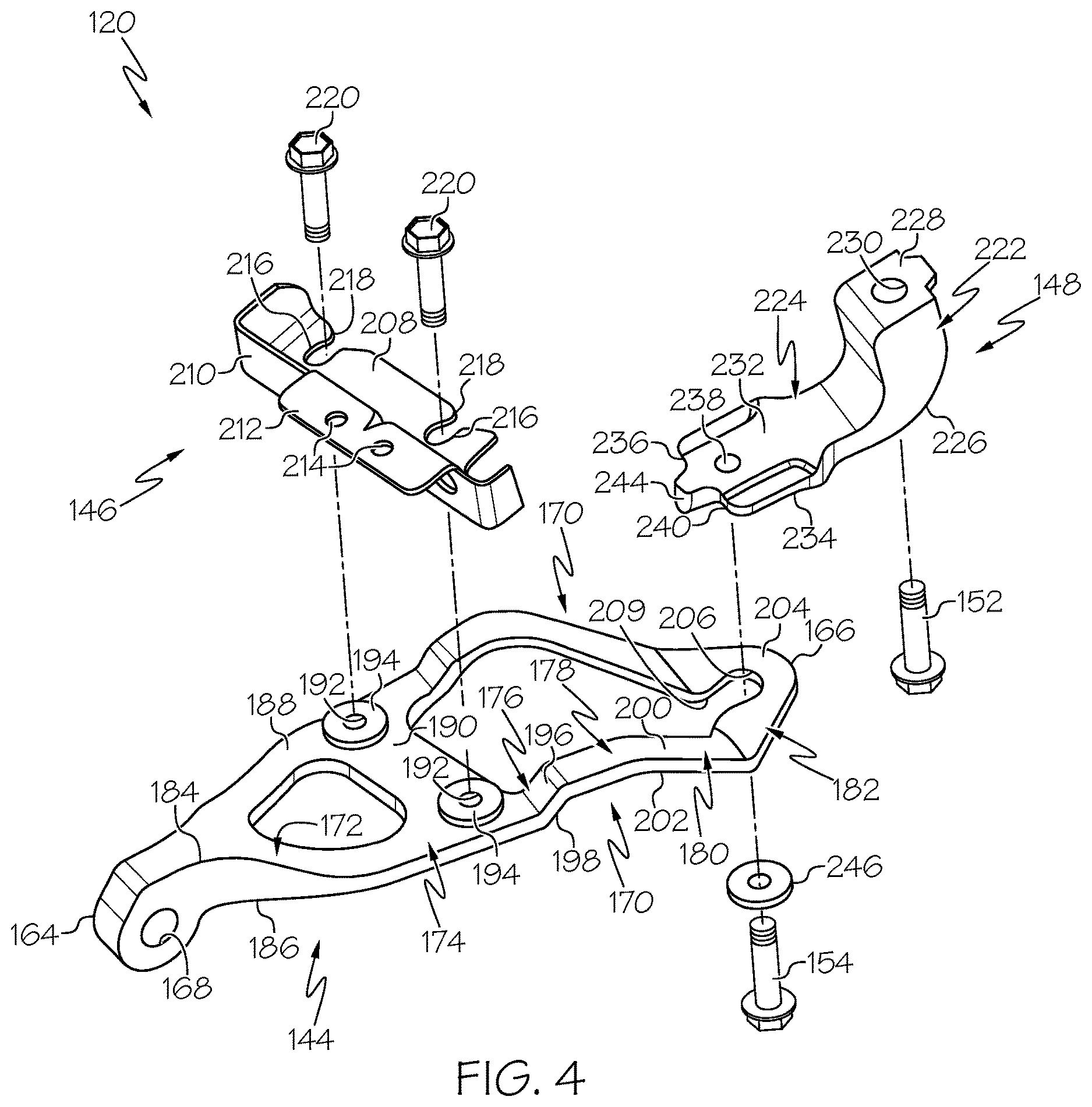 Patent US12617247 Figure 4 – Tow hook assemblies and vehicles including same