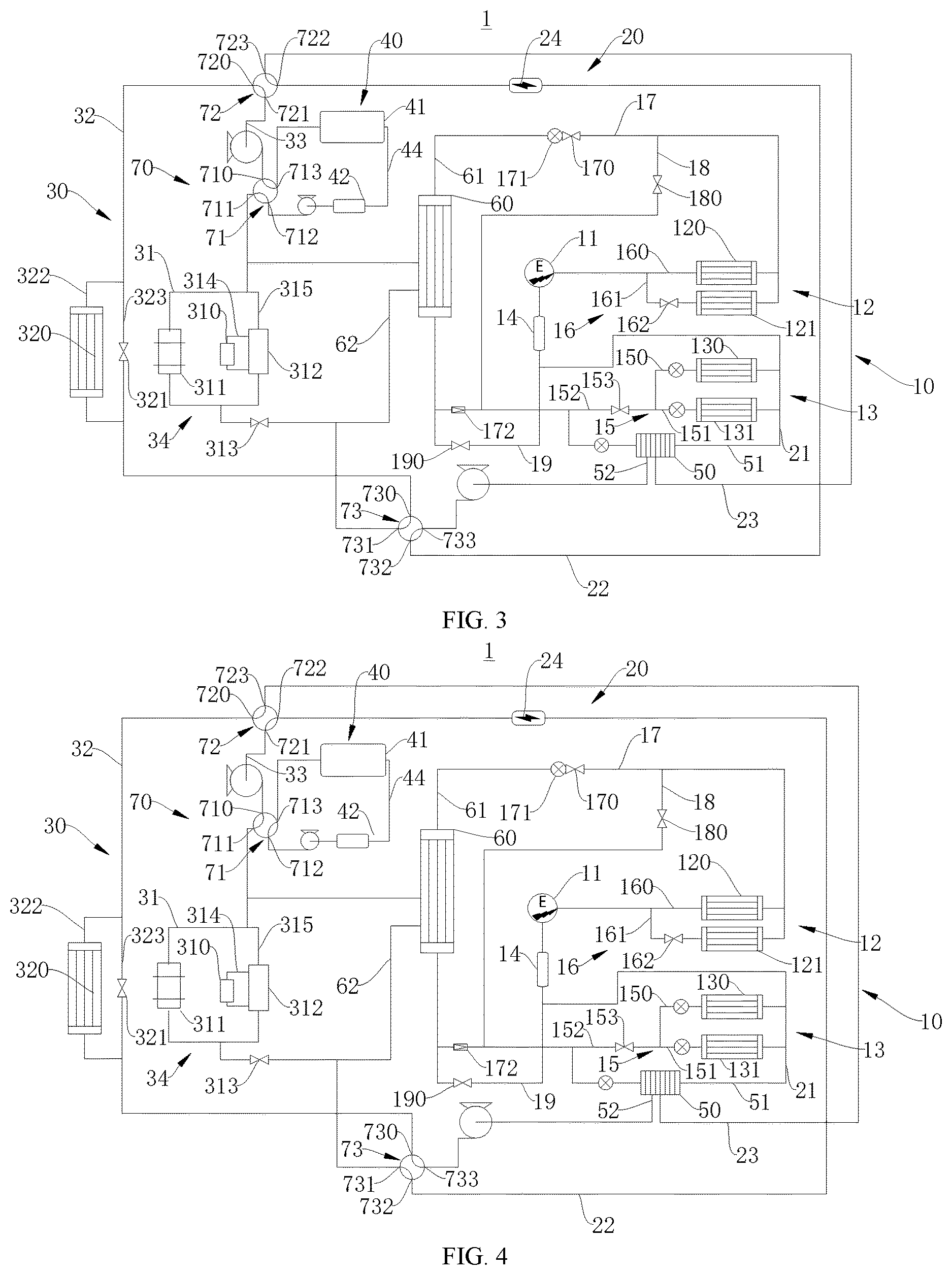 Patent US12617254 Figure 2 – Heat management system for vehicle and vehicle