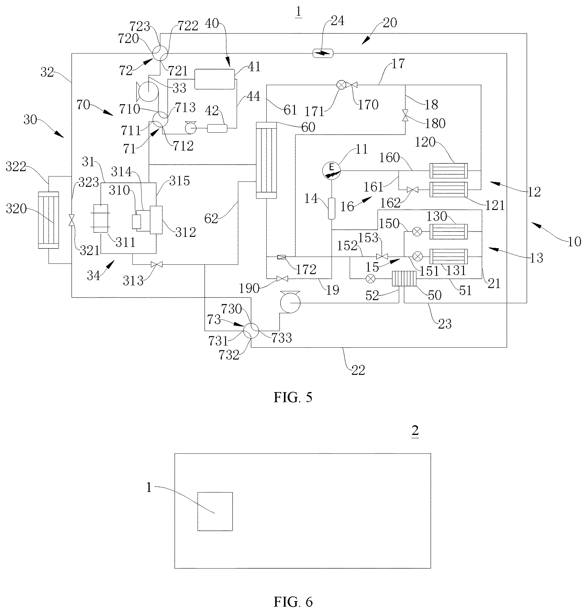 Patent US12617254 Figure 3 – Heat management system for vehicle and vehicle