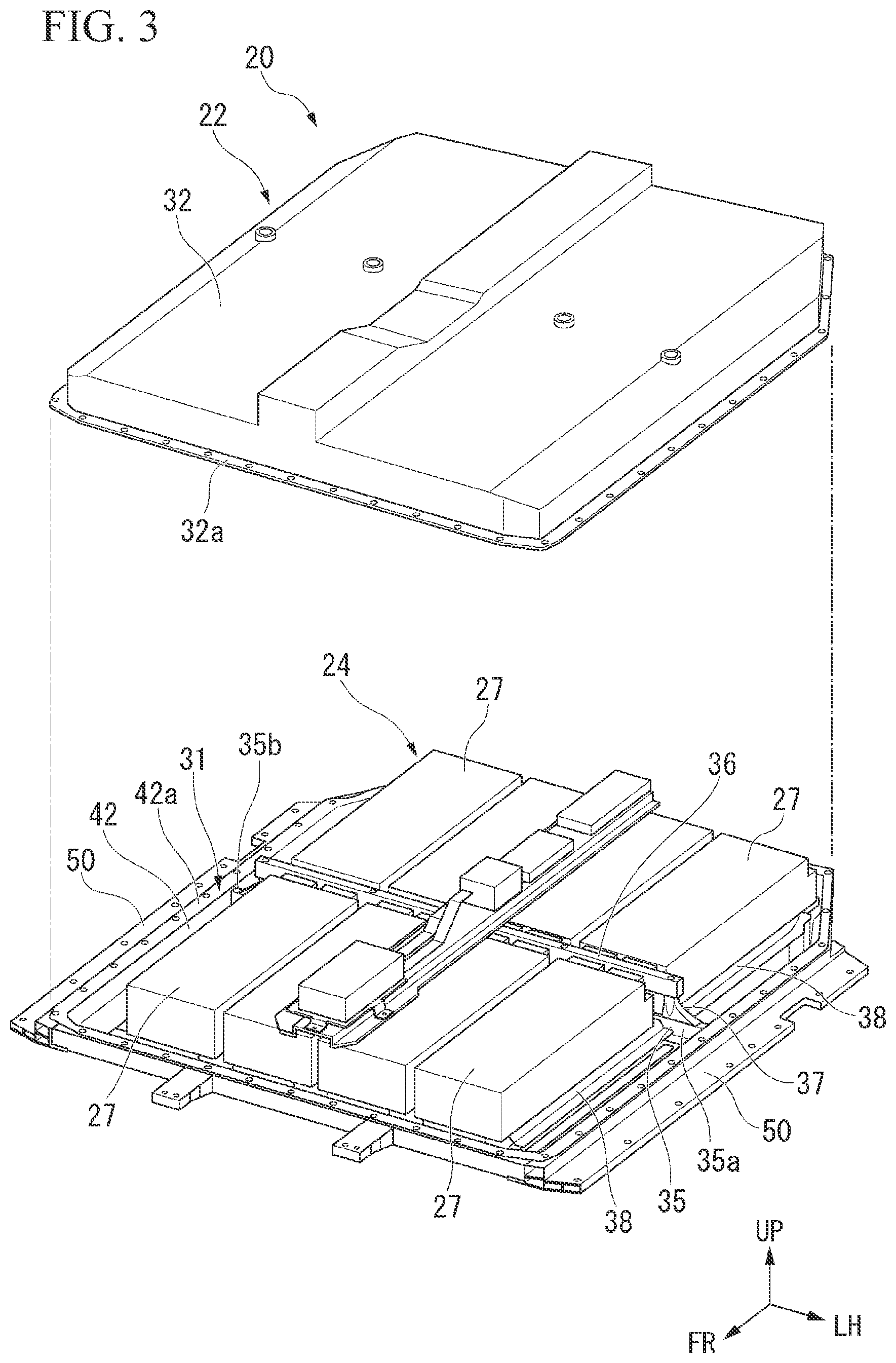 Patent US12617260 Figure 3 – Vehicle body lower part structure