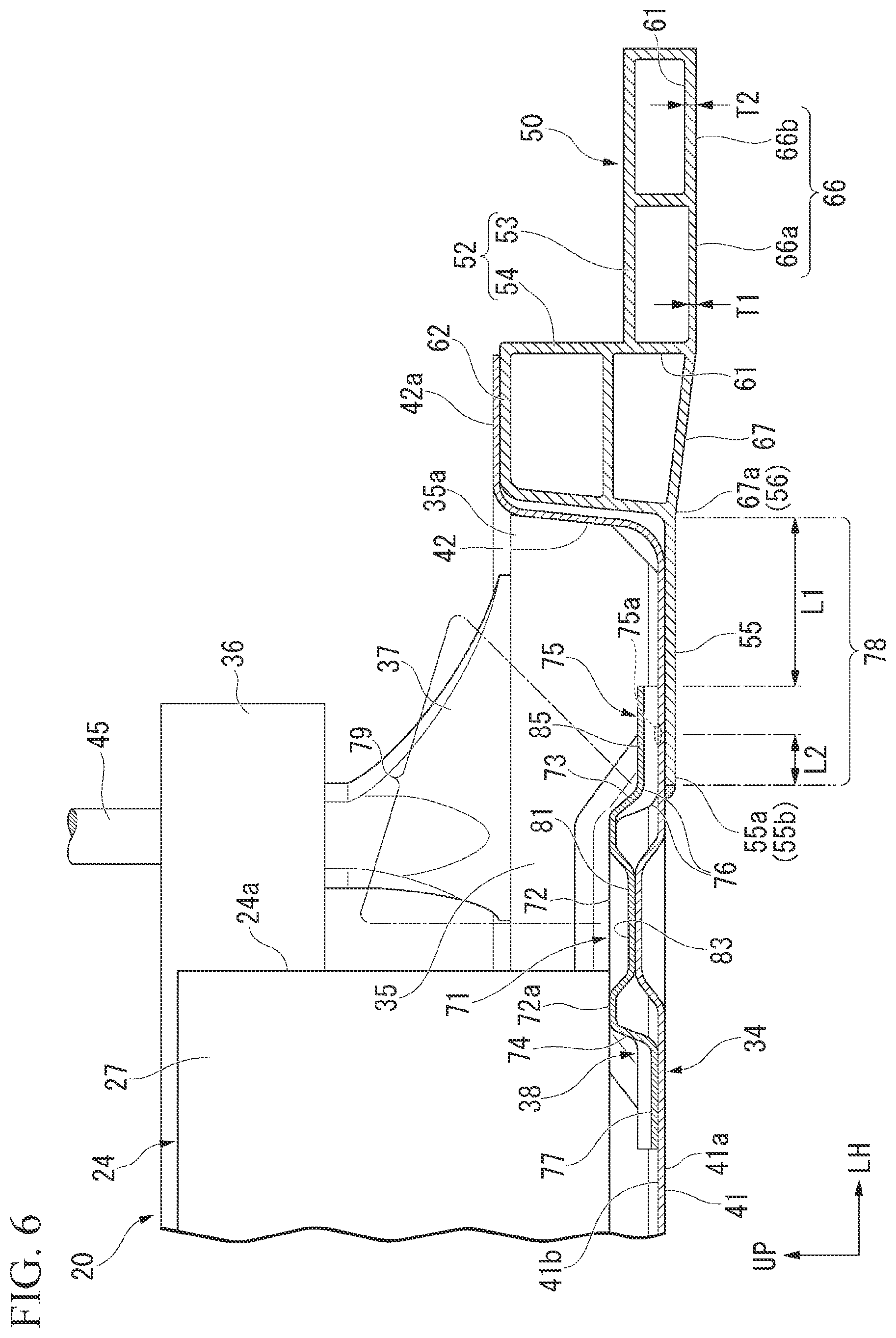 Patent US12617260 Figure 6 – Vehicle body lower part structure