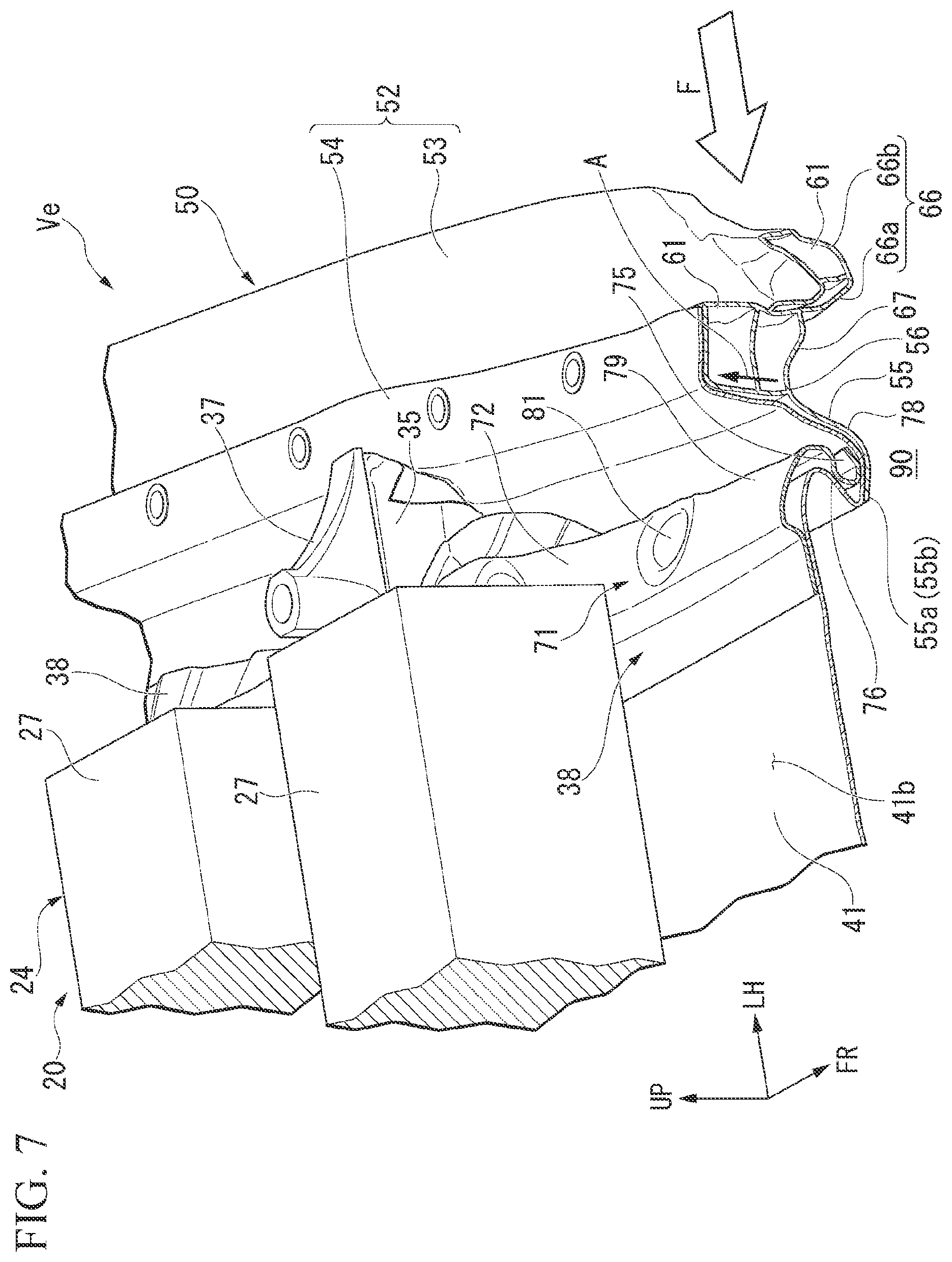 Patent US12617260 Figure 7 – Vehicle body lower part structure
