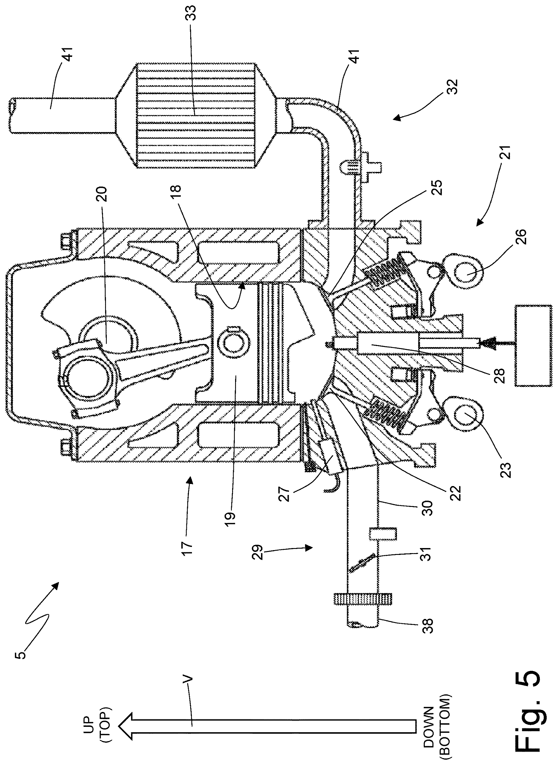 Patent US12617264 Figure 5 – Car provided with an internal combustion engine arranged with the drive shaft up