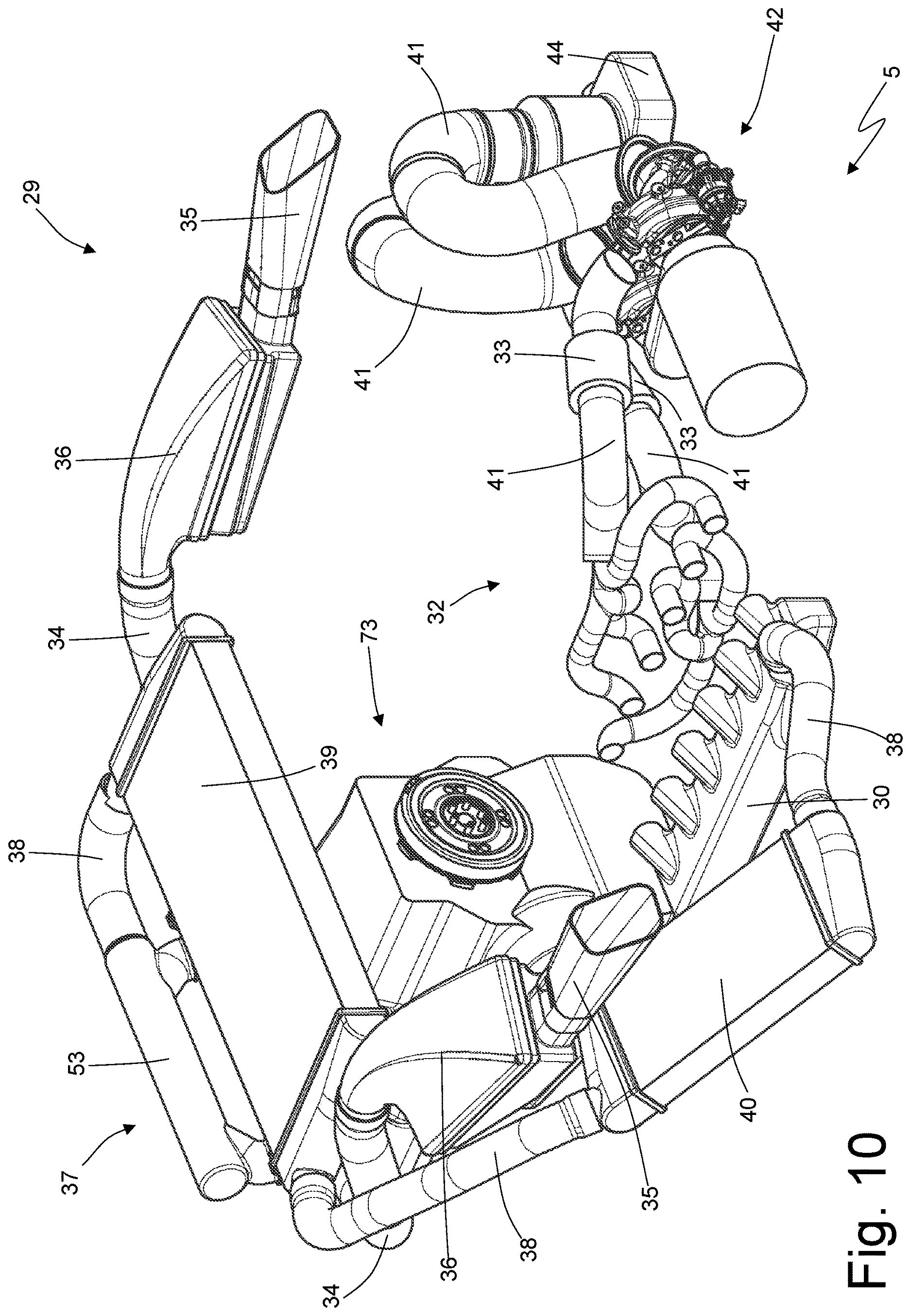 Patent US12617264 Figure 10 – Car provided with an internal combustion engine arranged with the drive shaft up