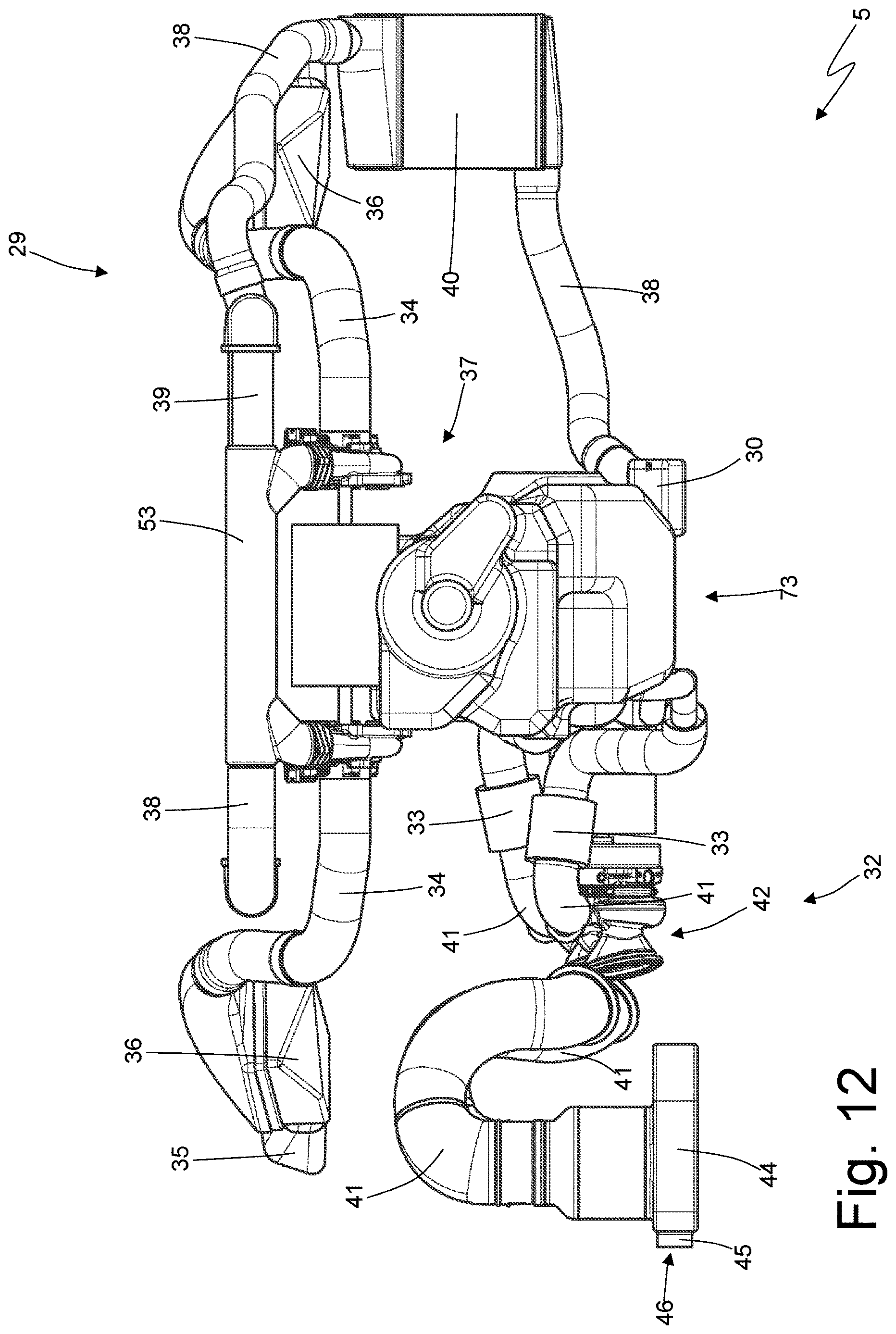 Patent US12617264 Figure 12 – Car provided with an internal combustion engine arranged with the drive shaft up