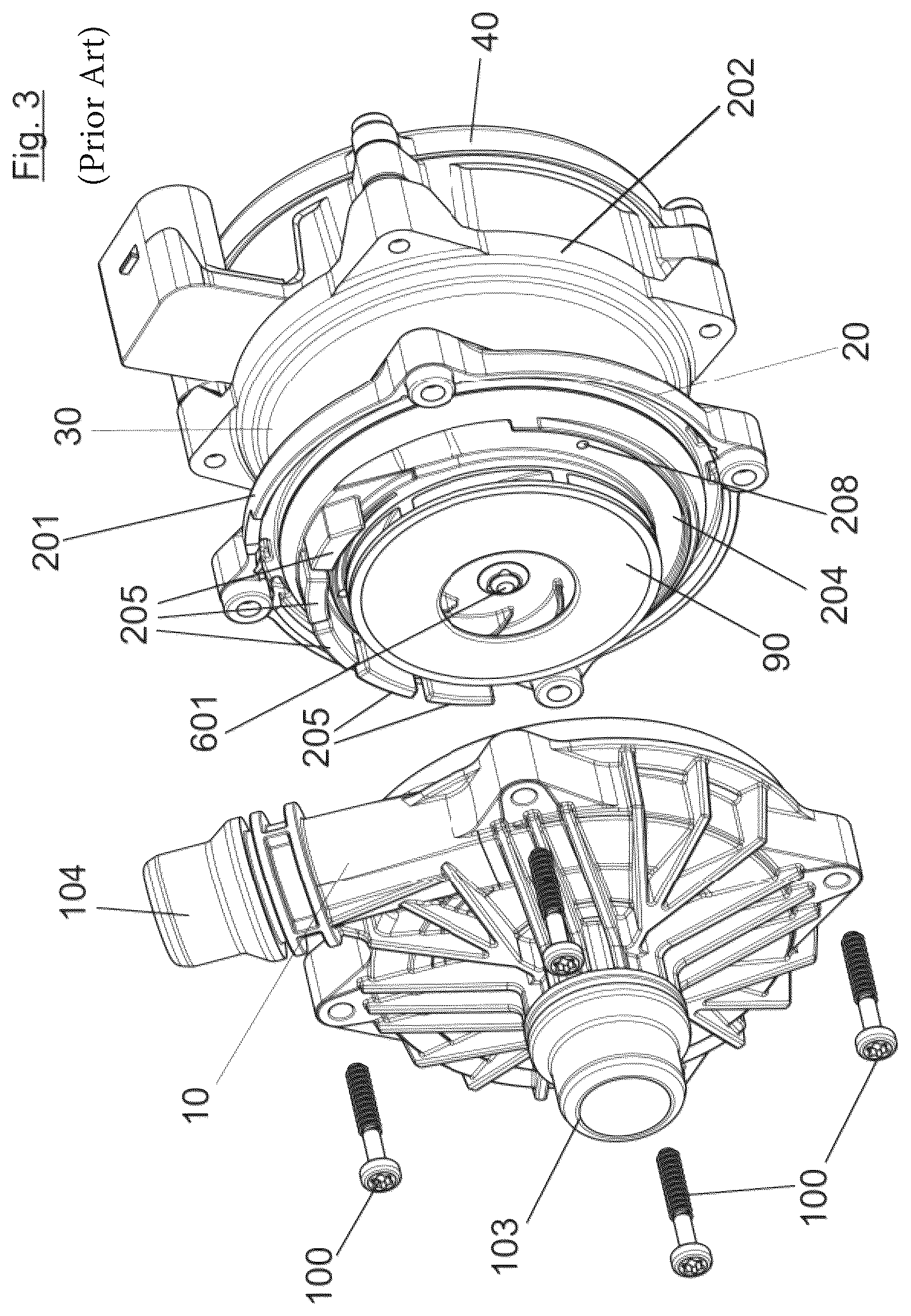 Patent US12617265 Figure 3 – Arrangement comprising a pump for a cooling circuit of a motor vehicle