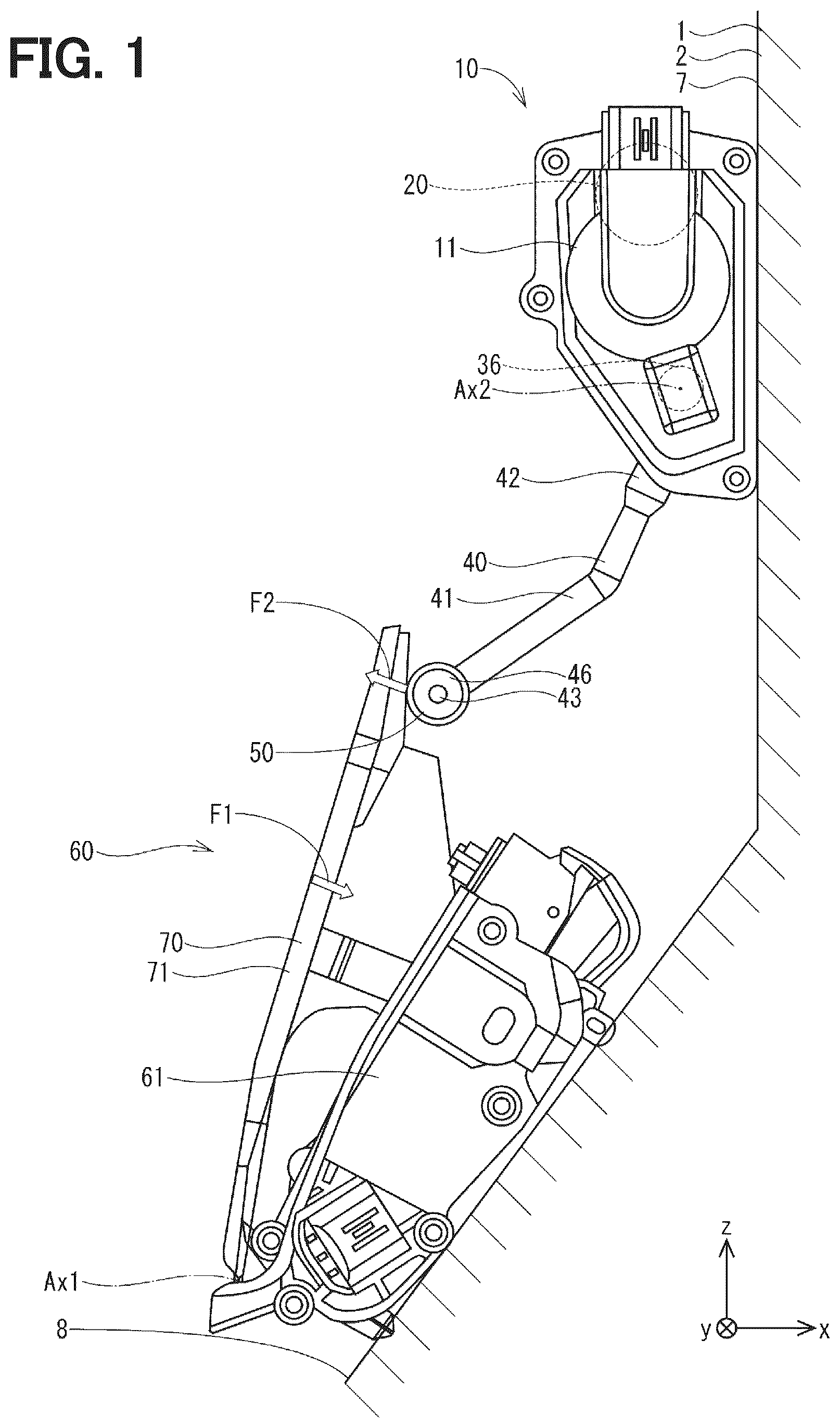 Patent US12617273 Figure 1 – Reaction force application device