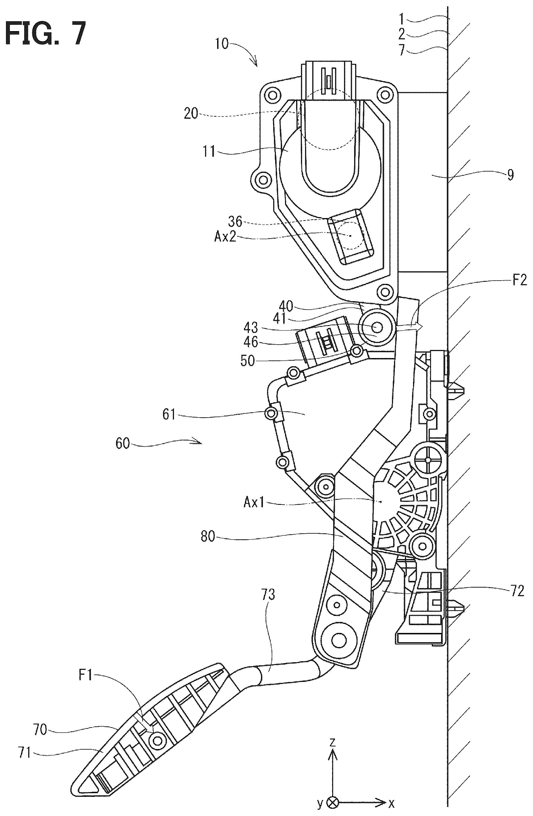 Patent US12617273 Figure 7 – Reaction force application device