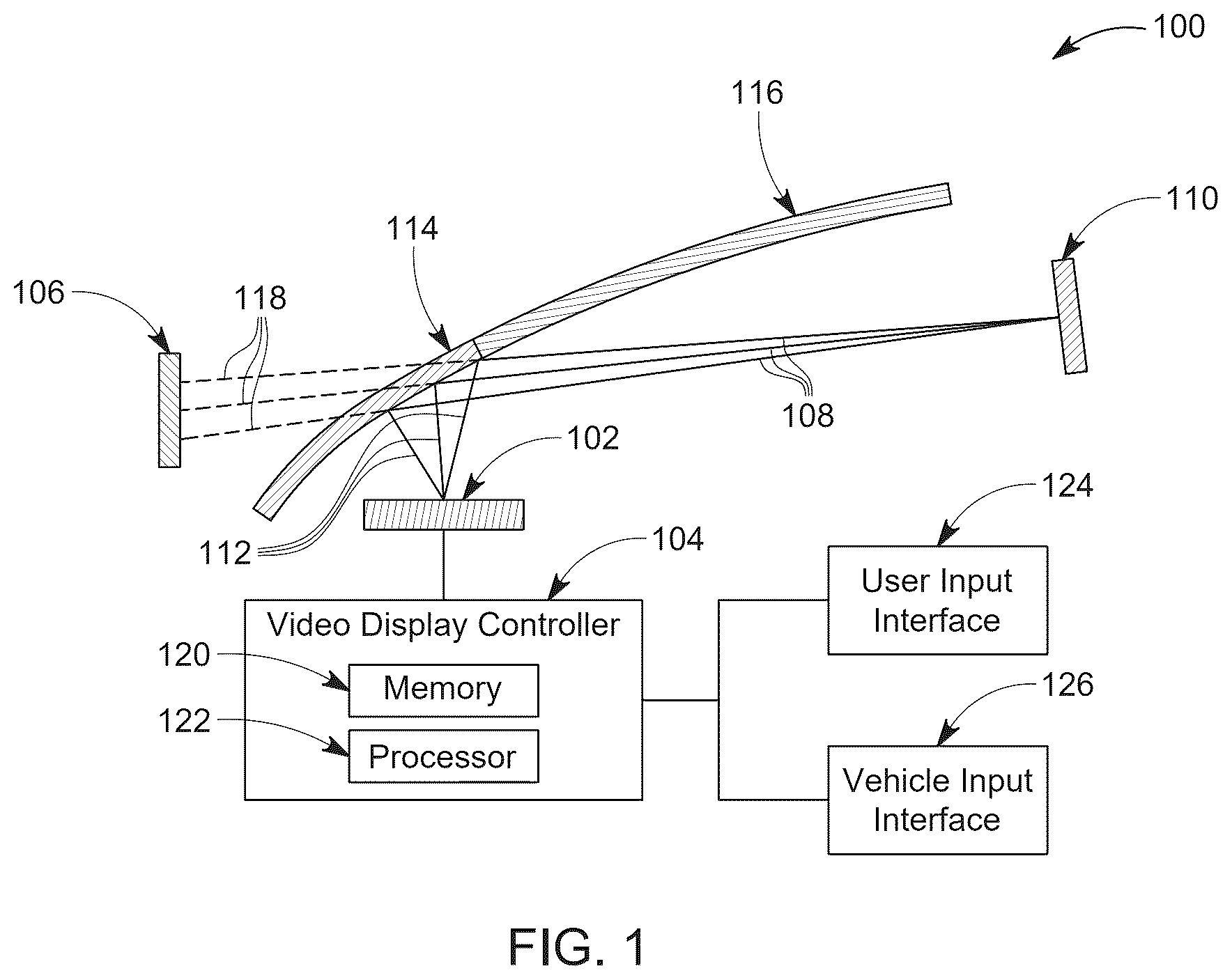 Patent US12617281 Figure 1 – Systems and methods for displaying content on a surface