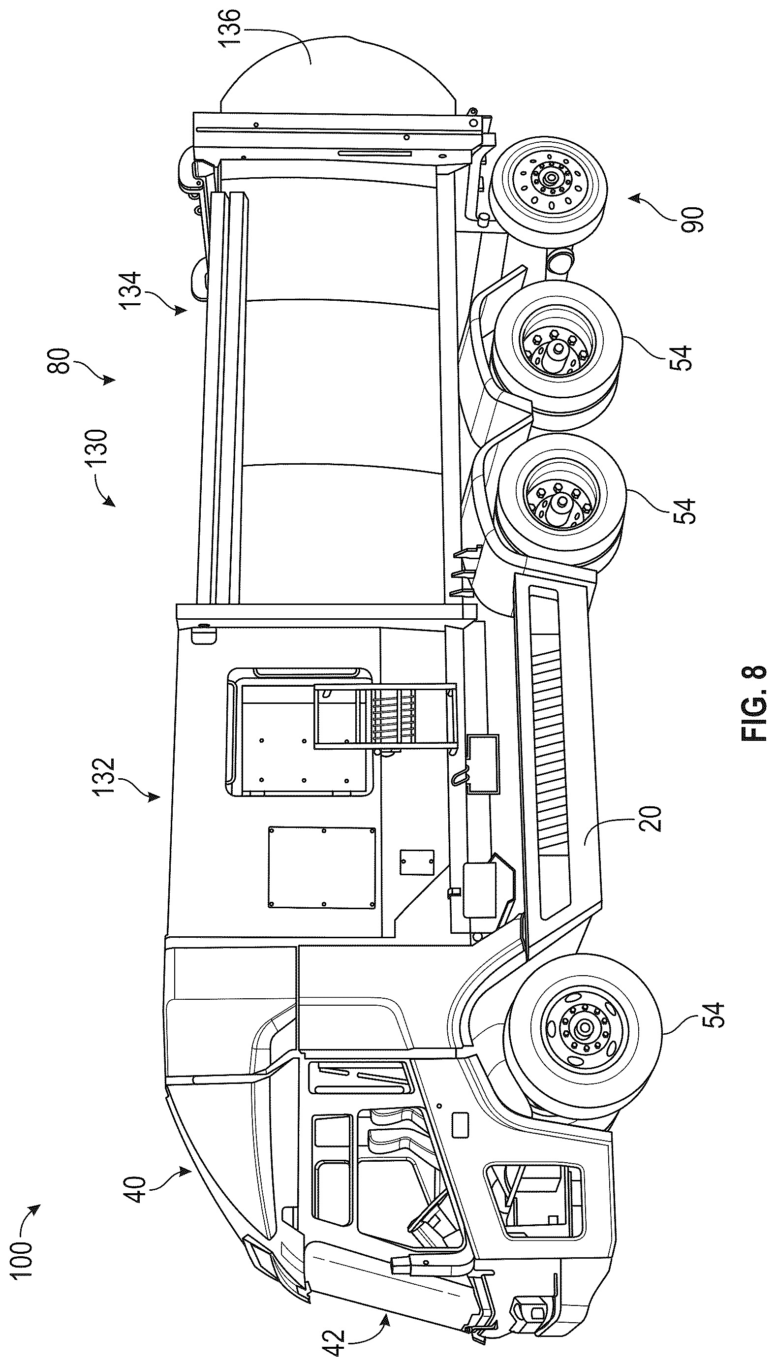 Patent US12617285 Figure 8 – Vehicle with power distribution unit