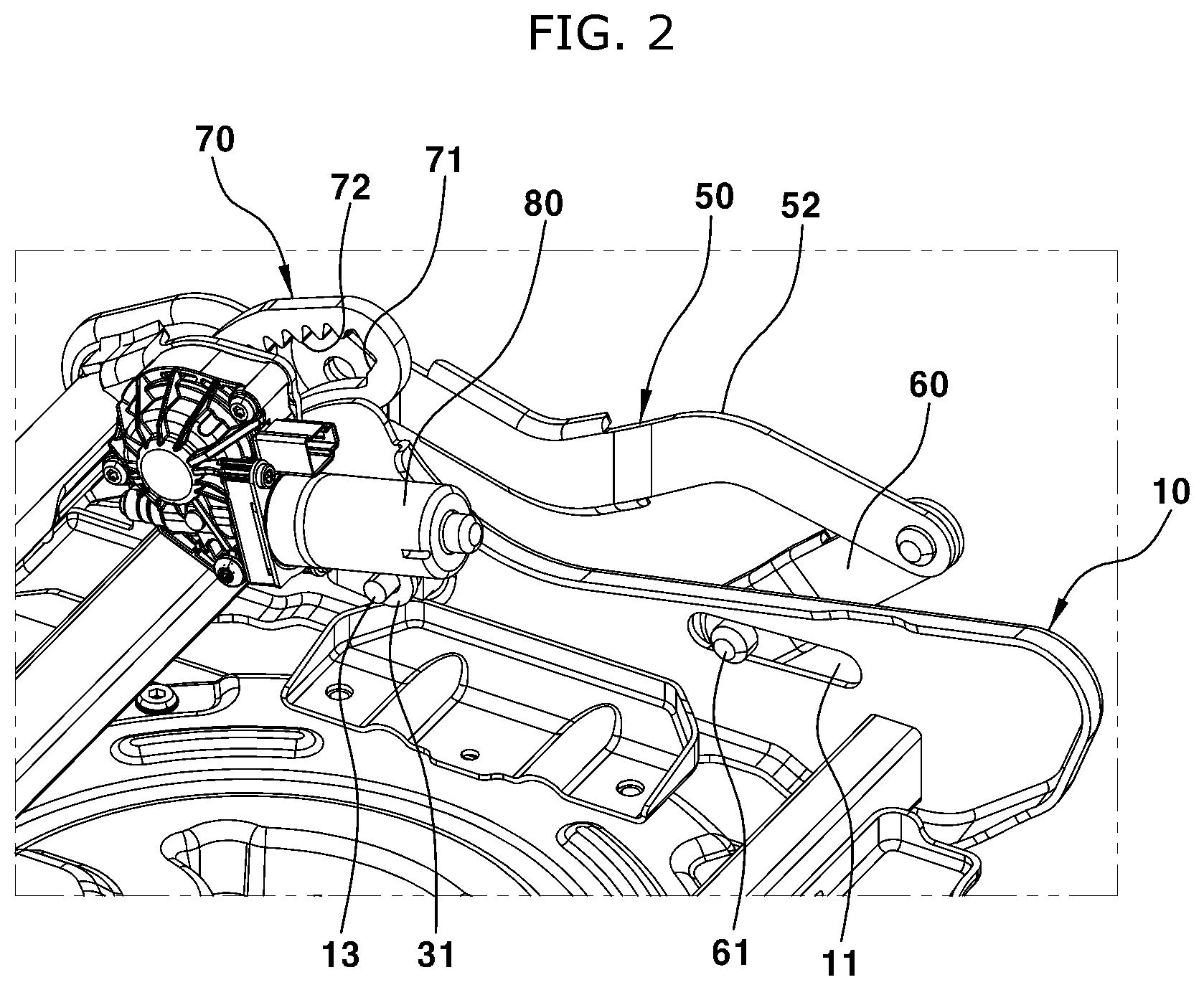 Patent US12617316 Figure 2 – Get on and off guide device of seat for vehicle