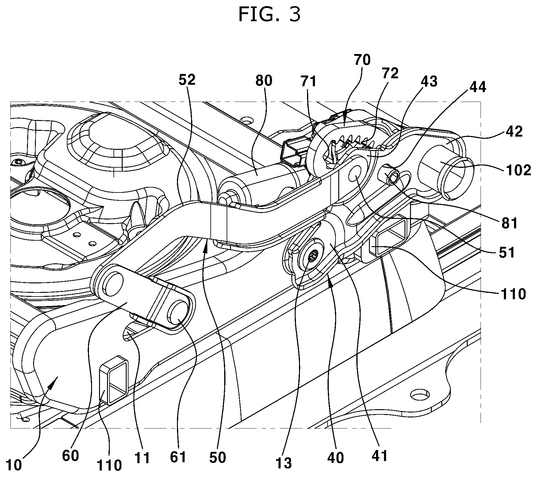 Patent US12617316 Figure 3 – Get on and off guide device of seat for vehicle