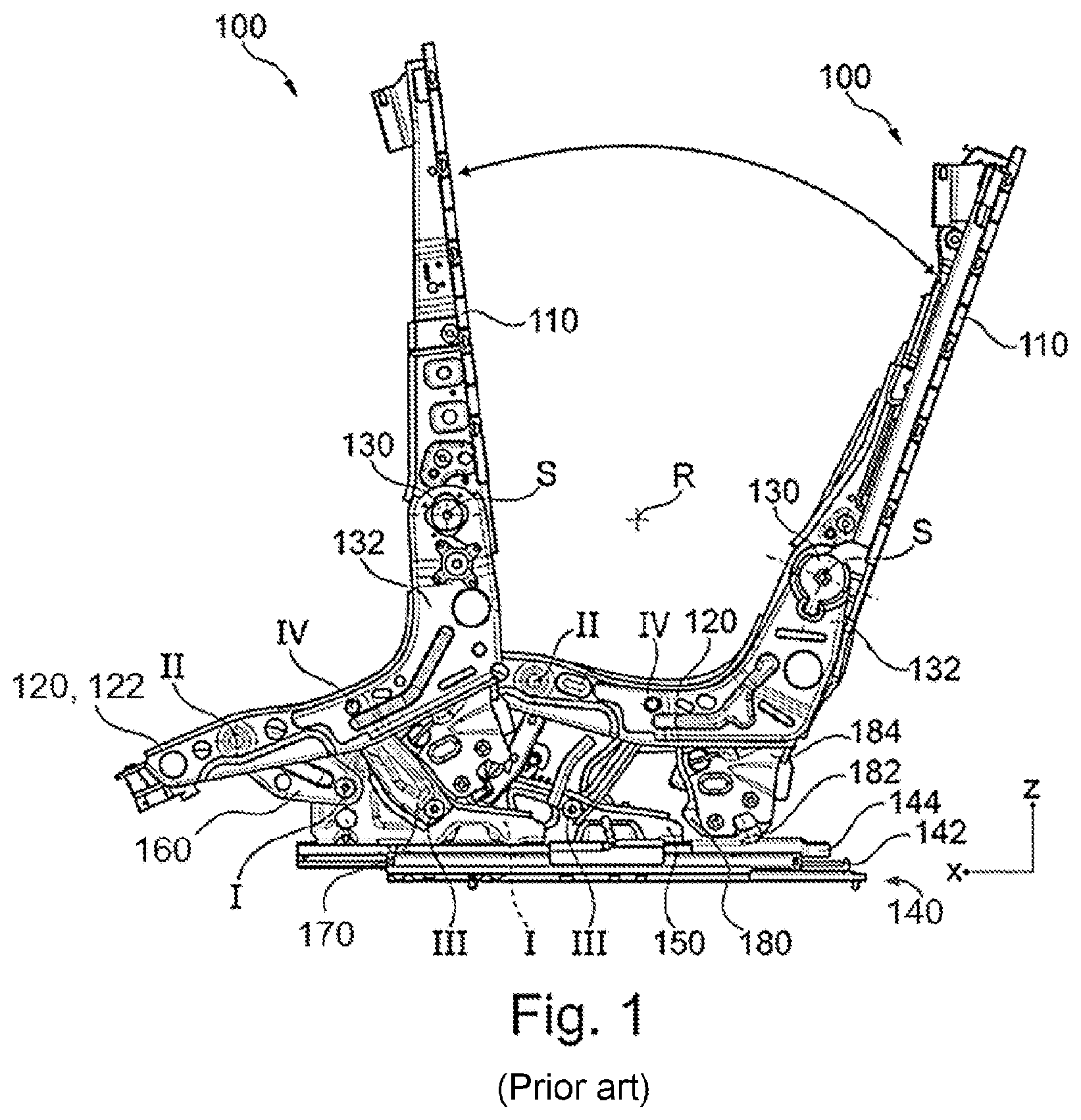 Patent US12617320 Figure 1 – Vehicle seat and method for assembling a vehicle seat