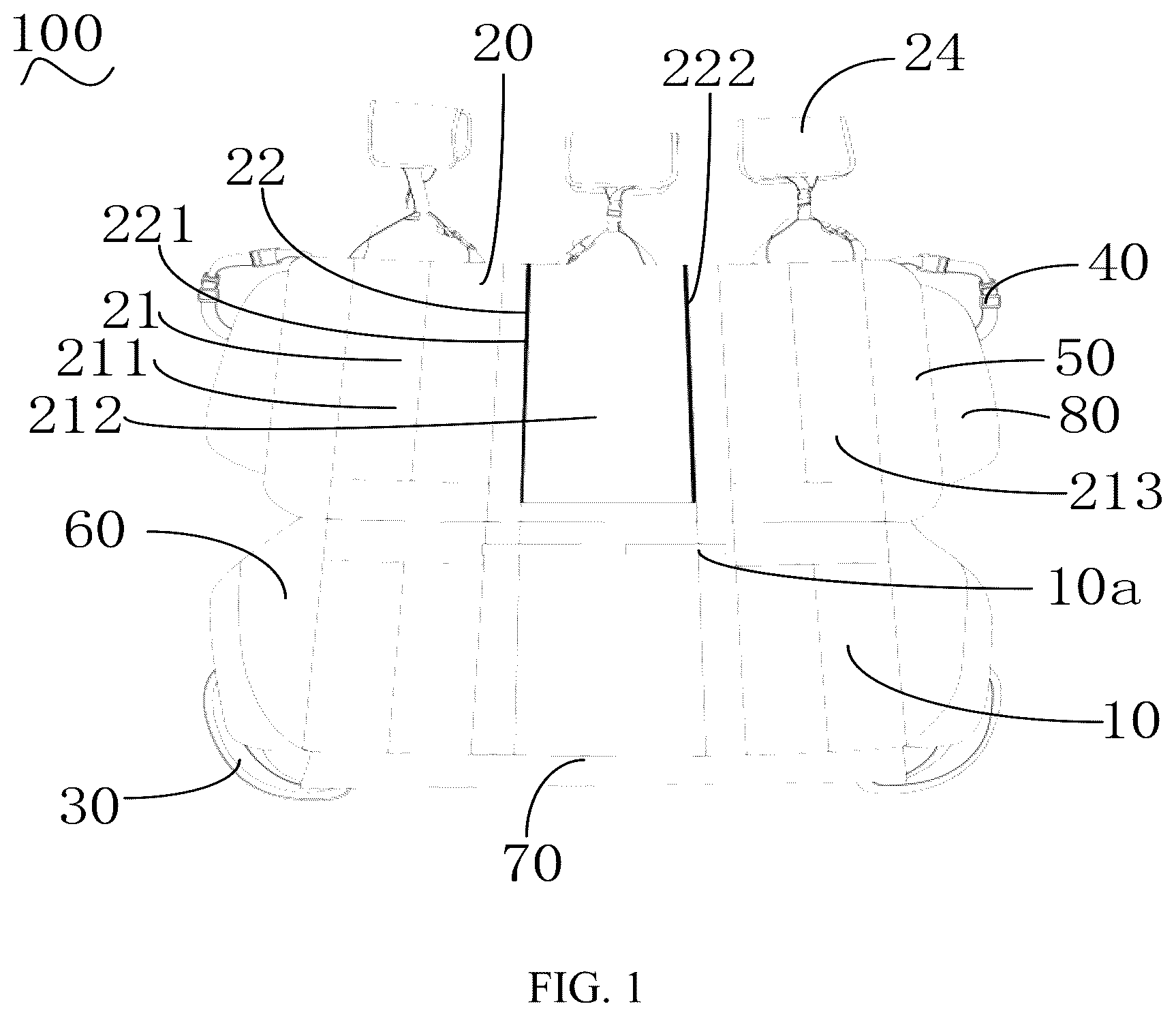 Patent US12617322 Figure 1 – Protective cover for automobile rear seat
