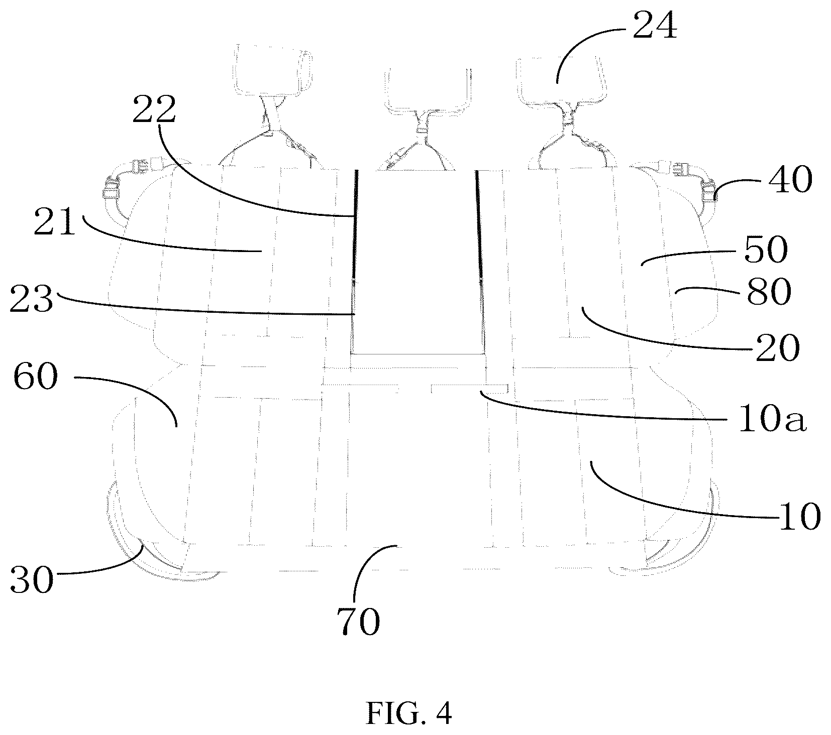 Patent US12617322 Figure 4 – Protective cover for automobile rear seat