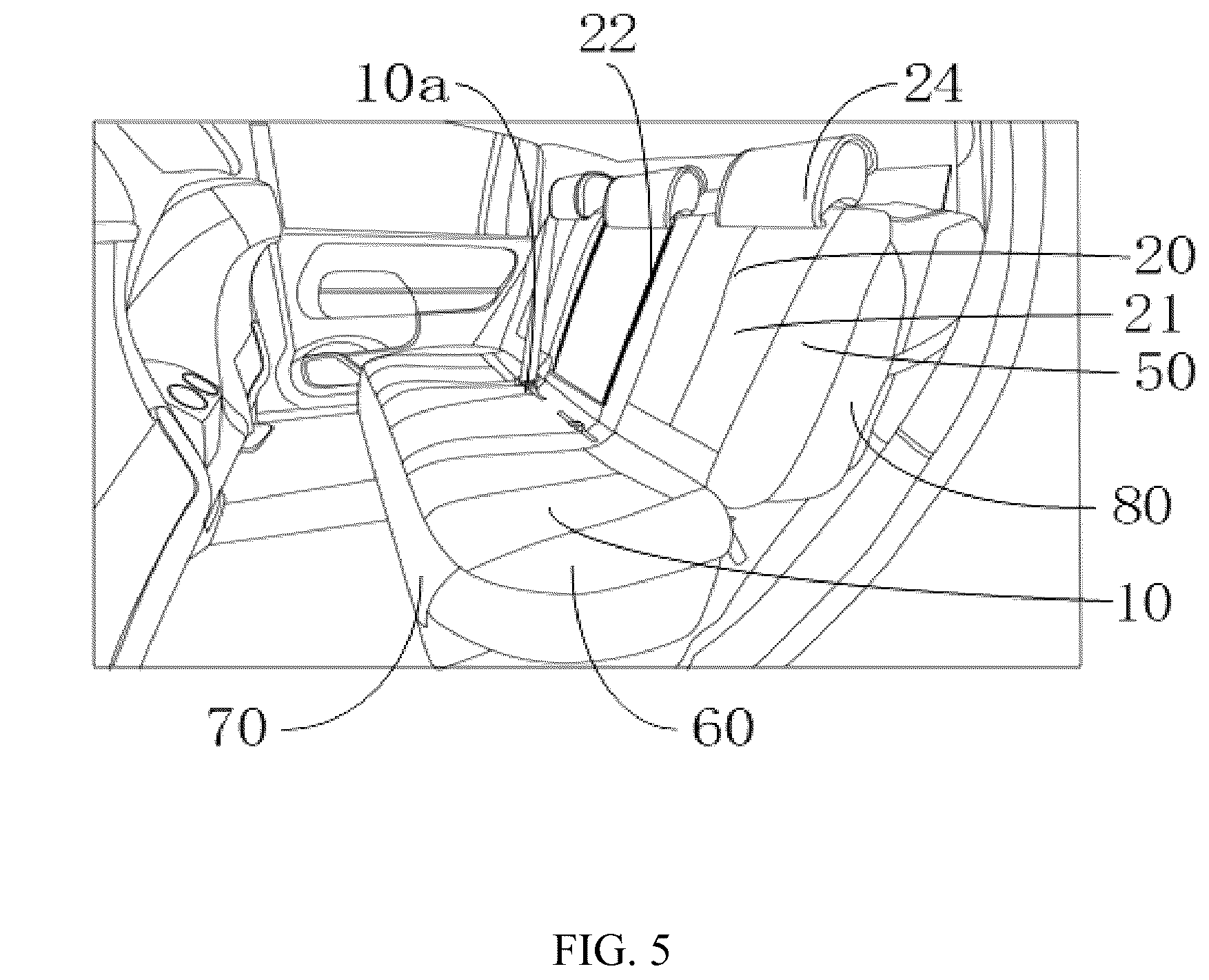 Patent US12617322 Figure 5 – Protective cover for automobile rear seat