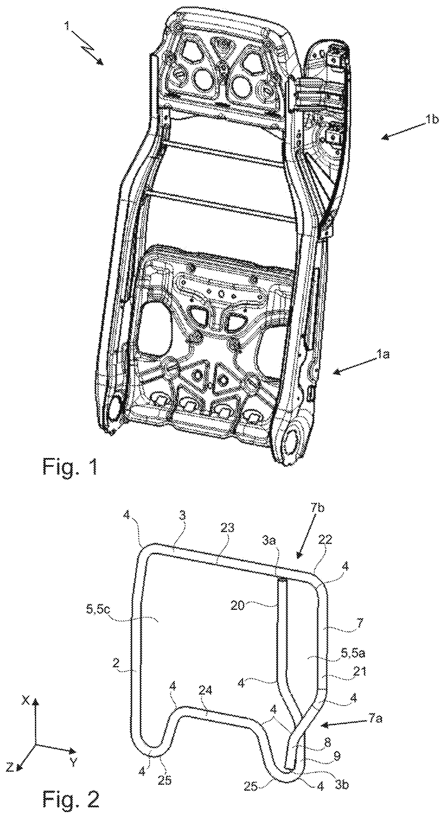 Patent US12617323 Figure 1 – Backrest element for a vehicle seat