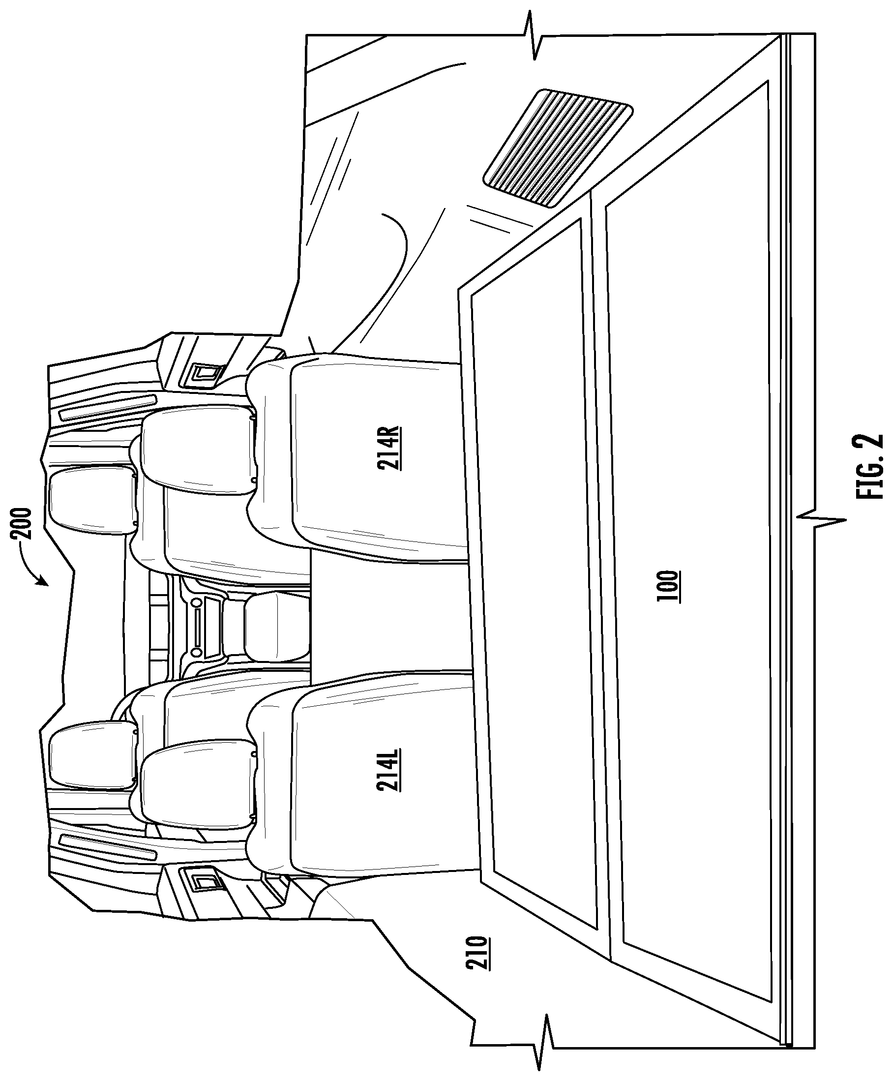 Patent US12617327 Figure 2 – Configurable cargo support structure and method of use