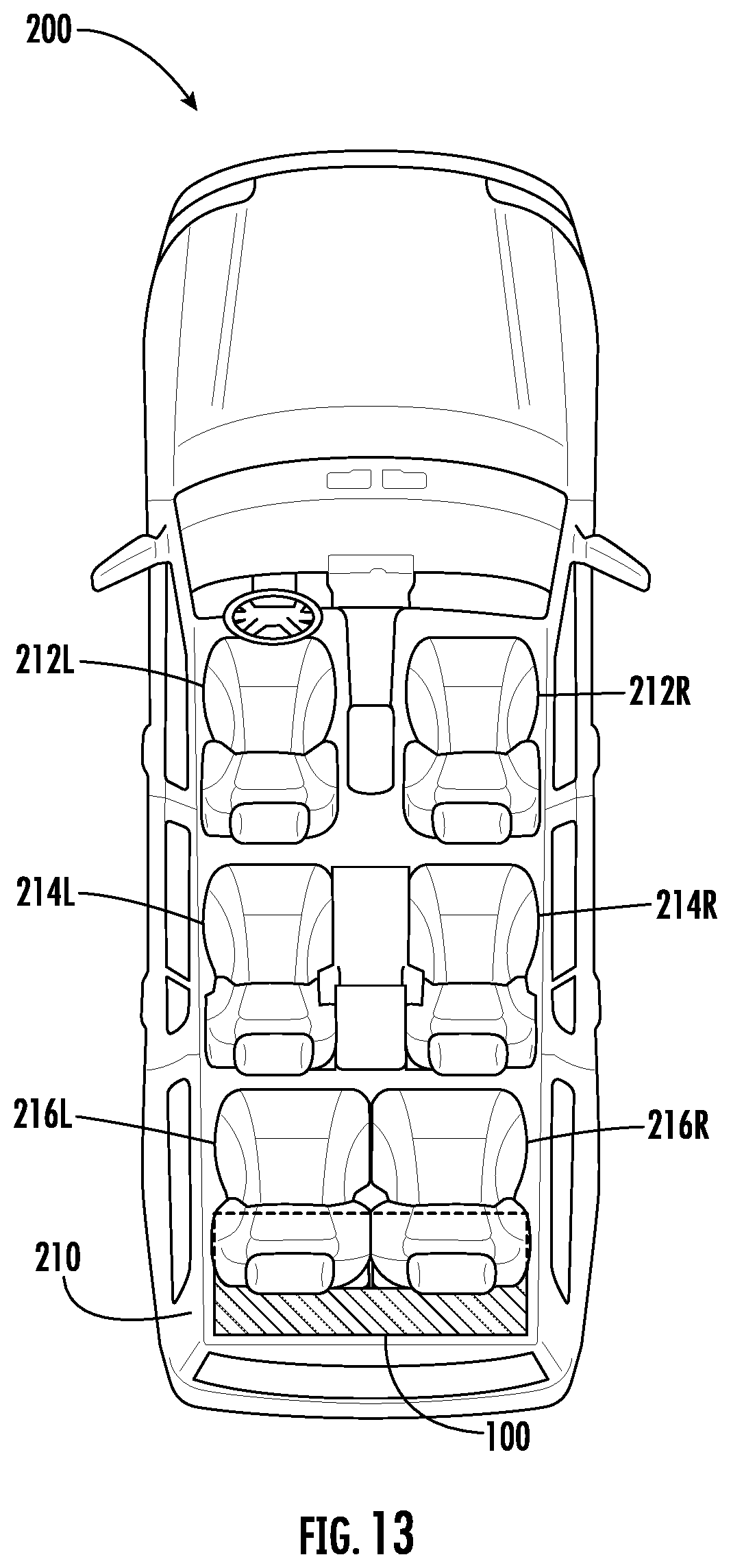Patent US12617327 Figure 13 – Configurable cargo support structure and method of use