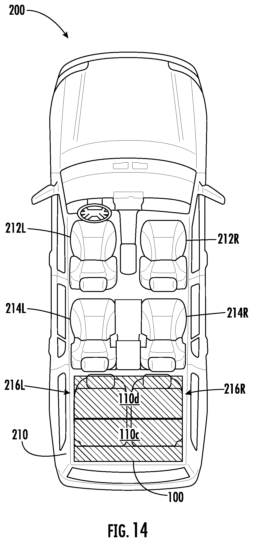 Patent US12617327 Figure 14 – Configurable cargo support structure and method of use