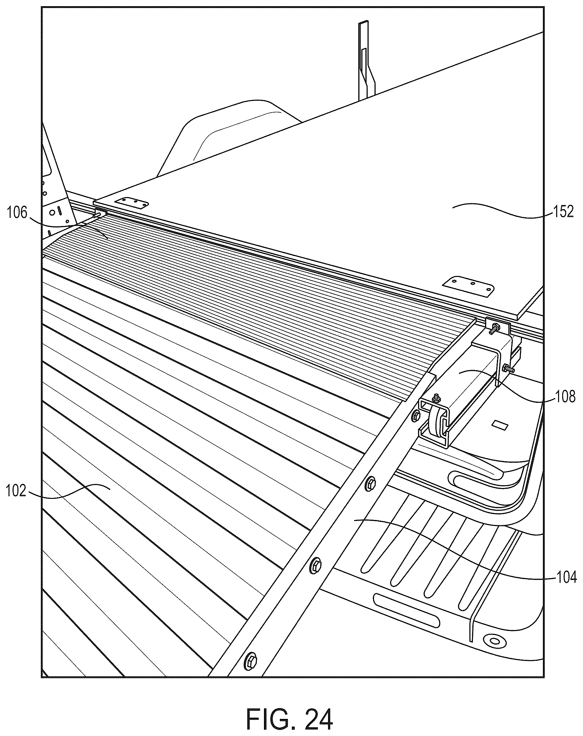 Patent US12617328 Figure 14 – Loading ramp for utility vans