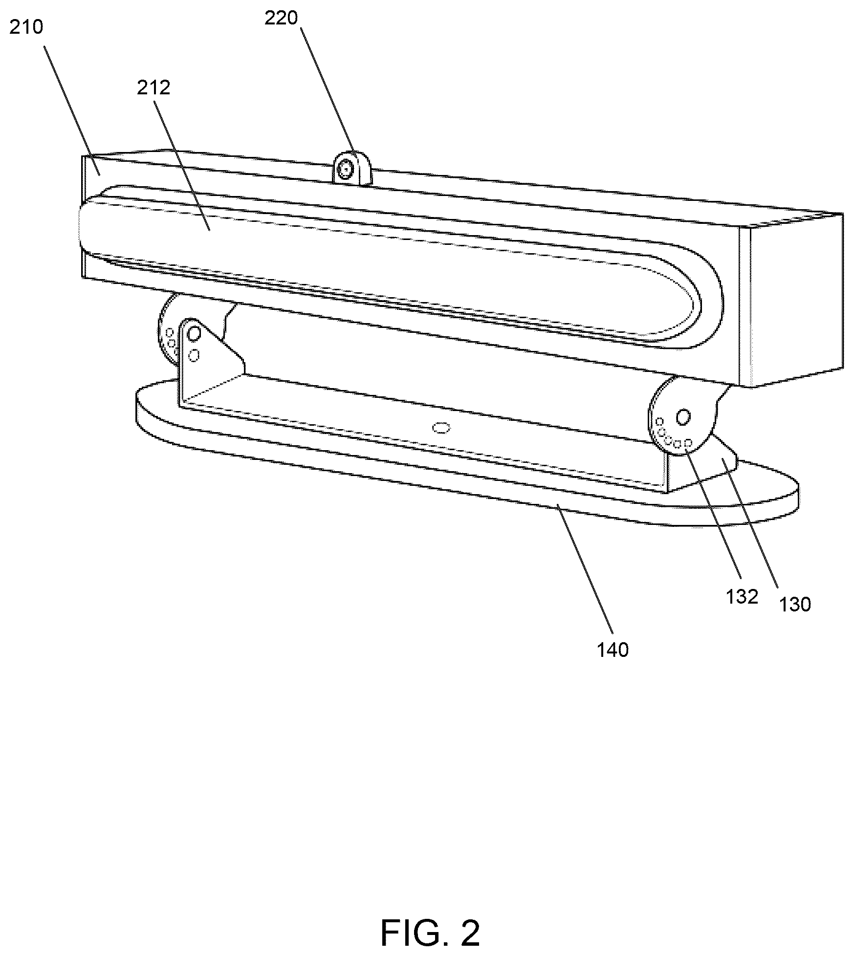 Patent US12617336 Figure 2 – Tow light bracket configuration