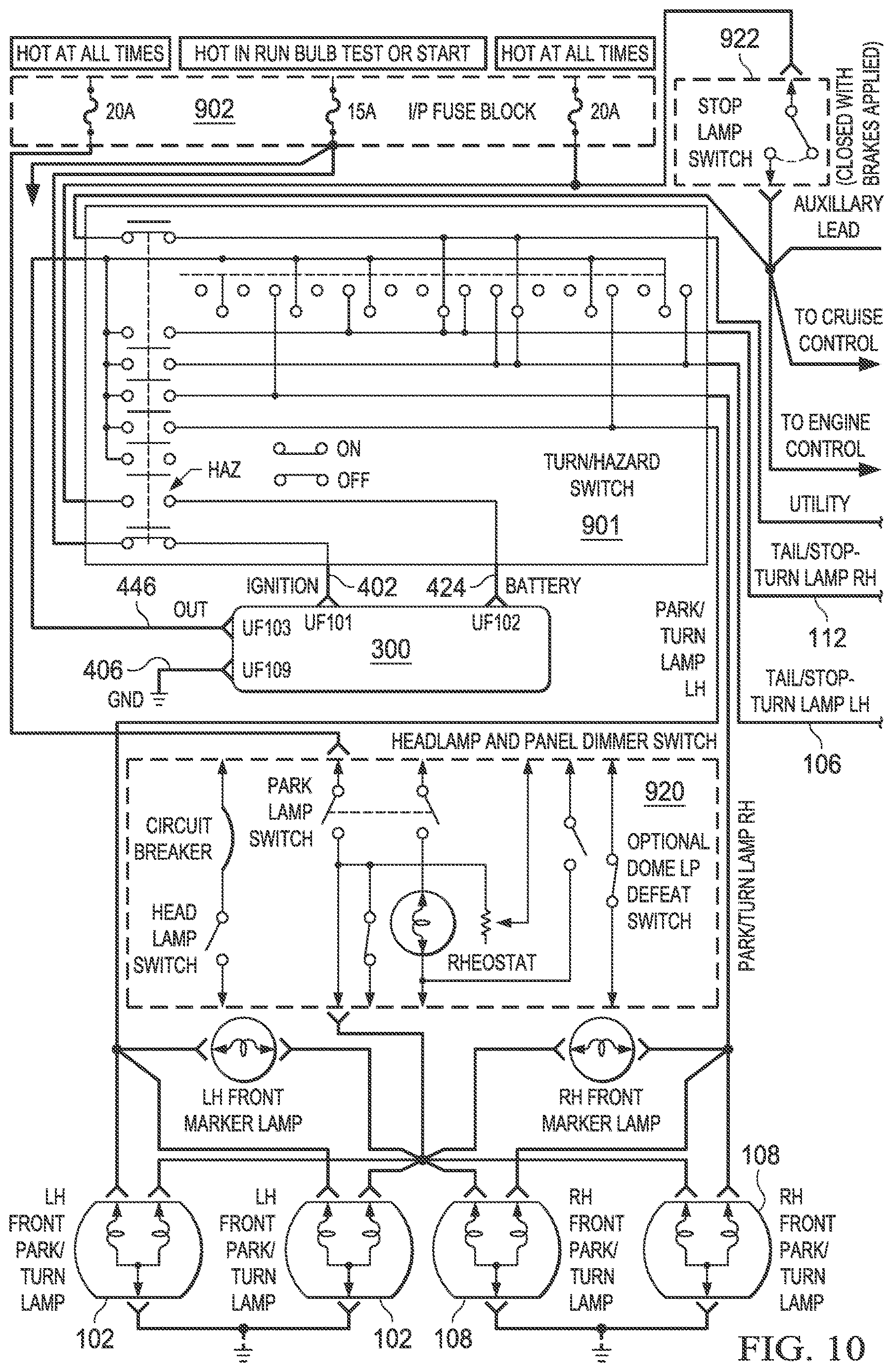 Patent US12617337 Figure 11 – Remote vehicle hazard and communication beacon