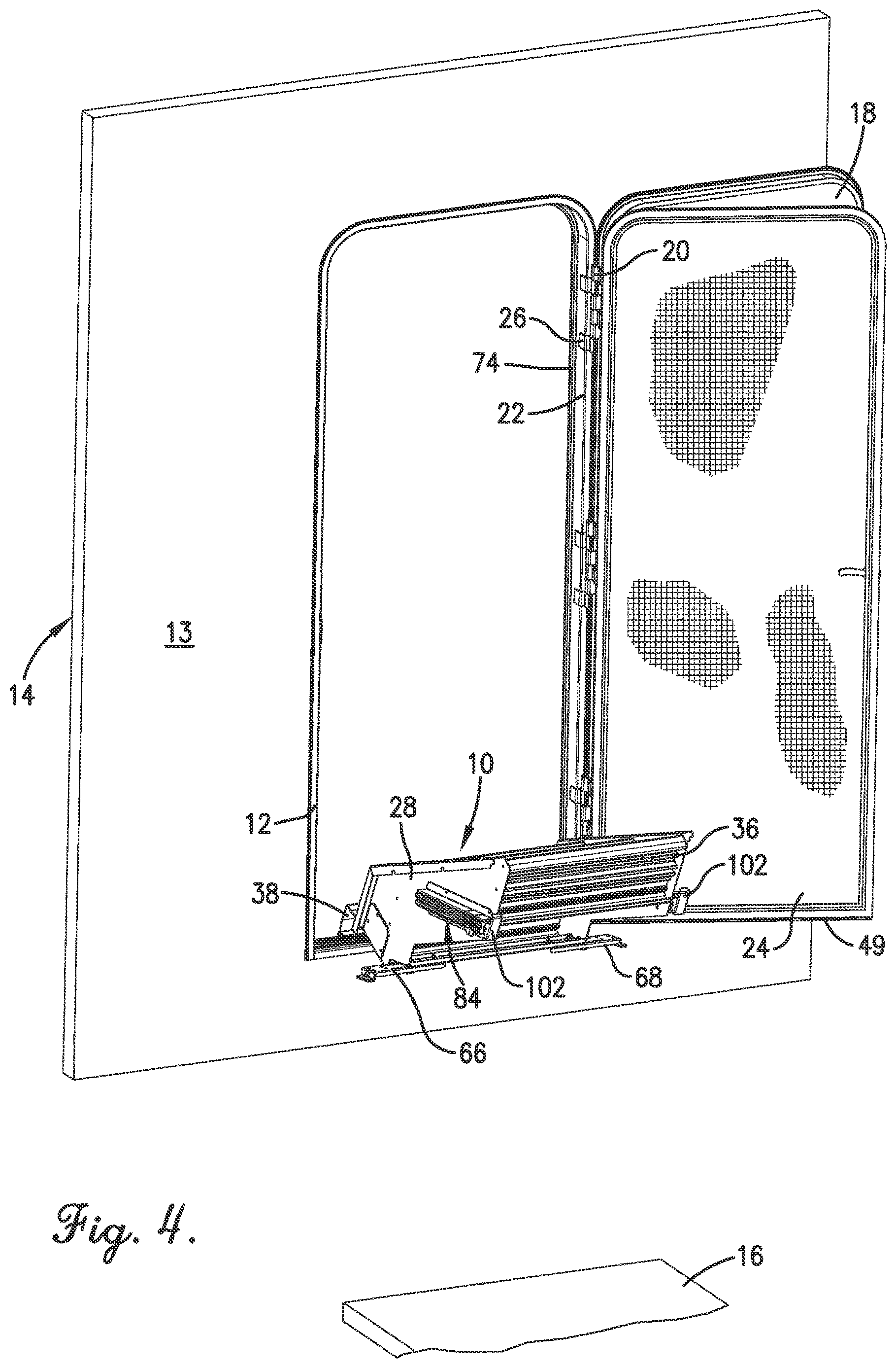 Patent US12617343 Figure 4 – Retractable stairs for a recreational vehicle
