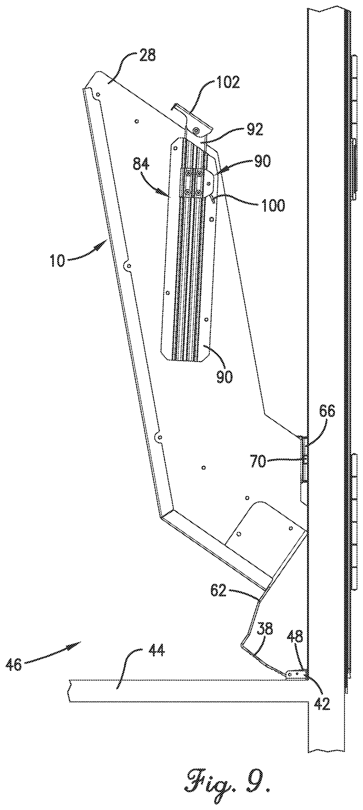 Patent US12617343 Figure 8 – Retractable stairs for a recreational vehicle