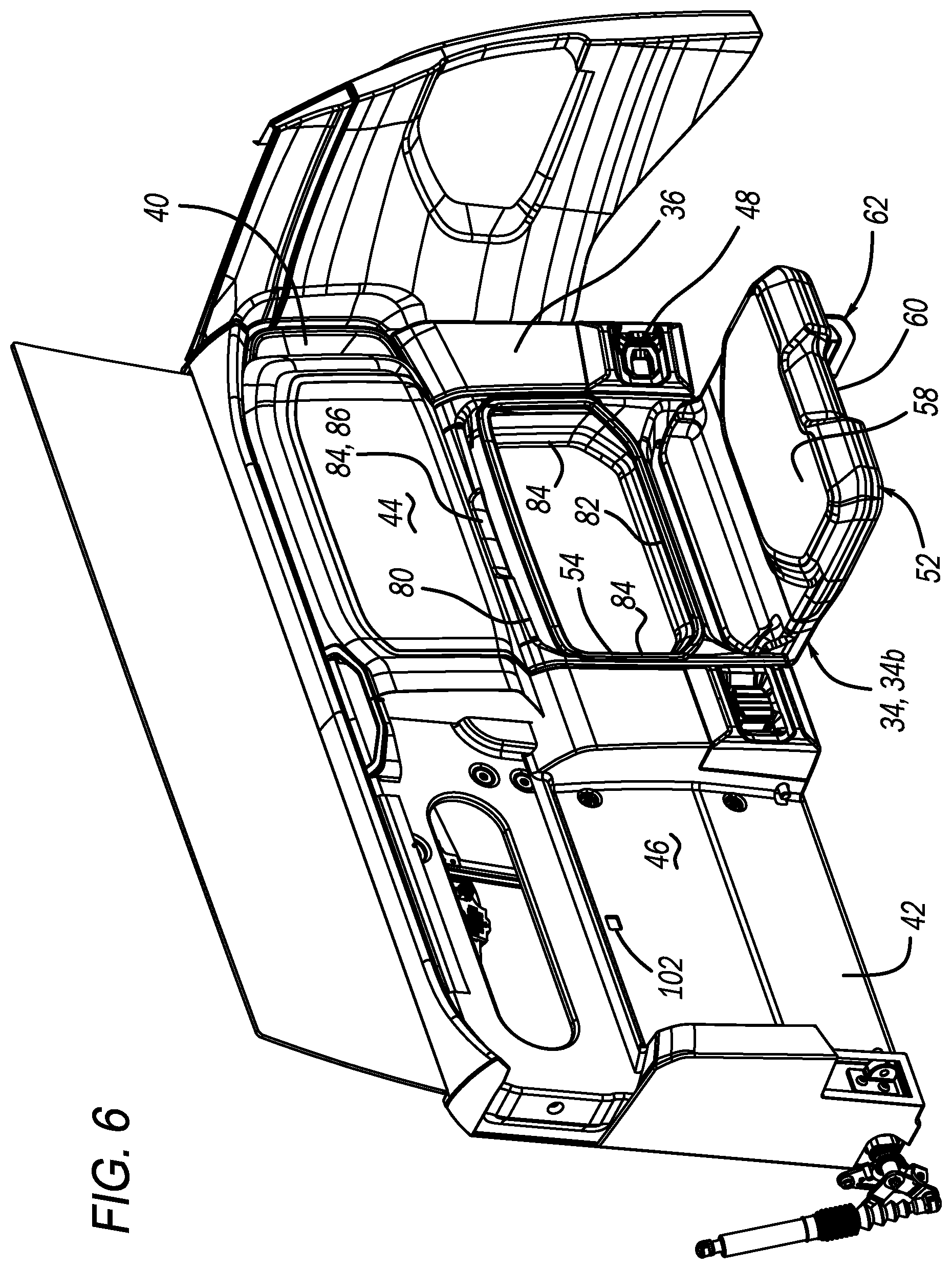 Patent US12617344 Figure 5 – Vehicle removable jump seat
