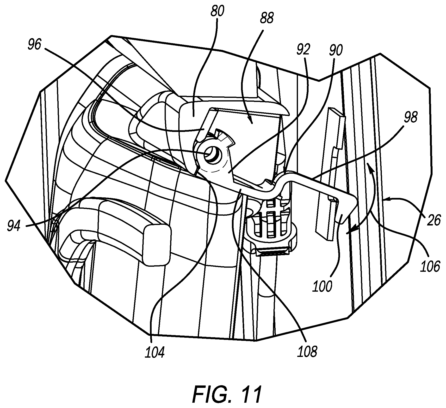 Patent US12617344 Figure 10 – Vehicle removable jump seat