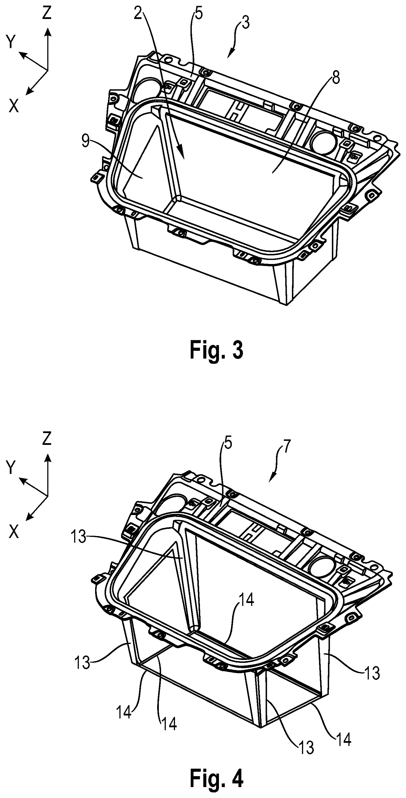 Patent US12617345 Figure 2 – Motor vehicle with a cargo space and a cargo space well bounding the cargo space