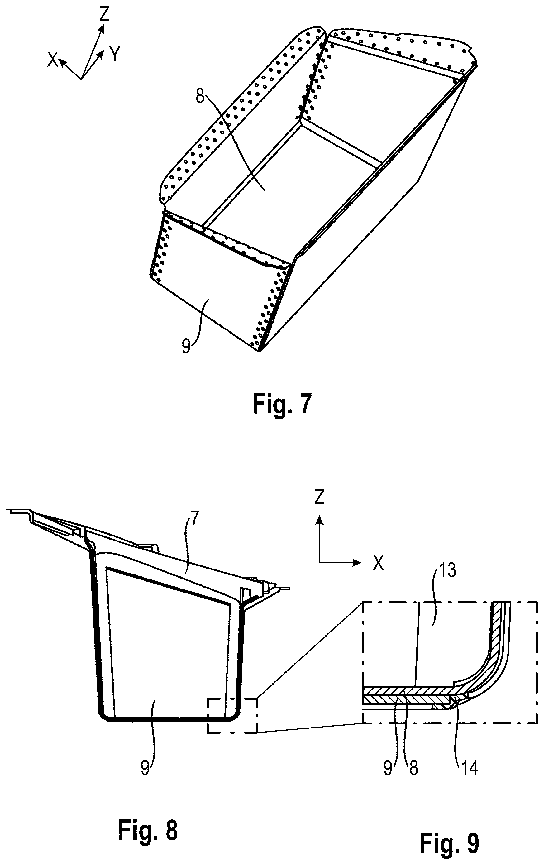 Patent US12617345 Figure 4 – Motor vehicle with a cargo space and a cargo space well bounding the cargo space