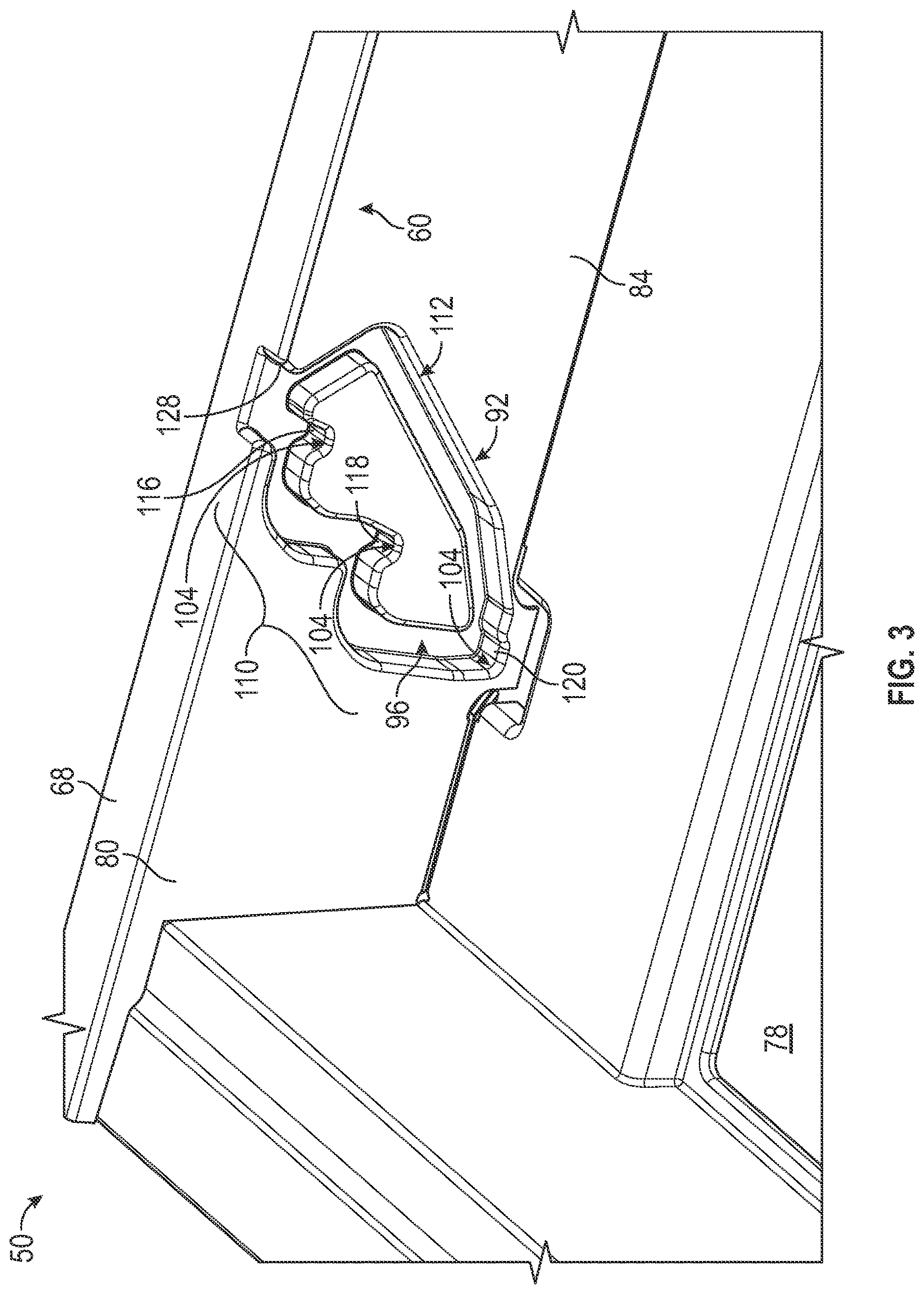 Patent US12617347 Figure 3 – Adjustable load floor system for a vehicle