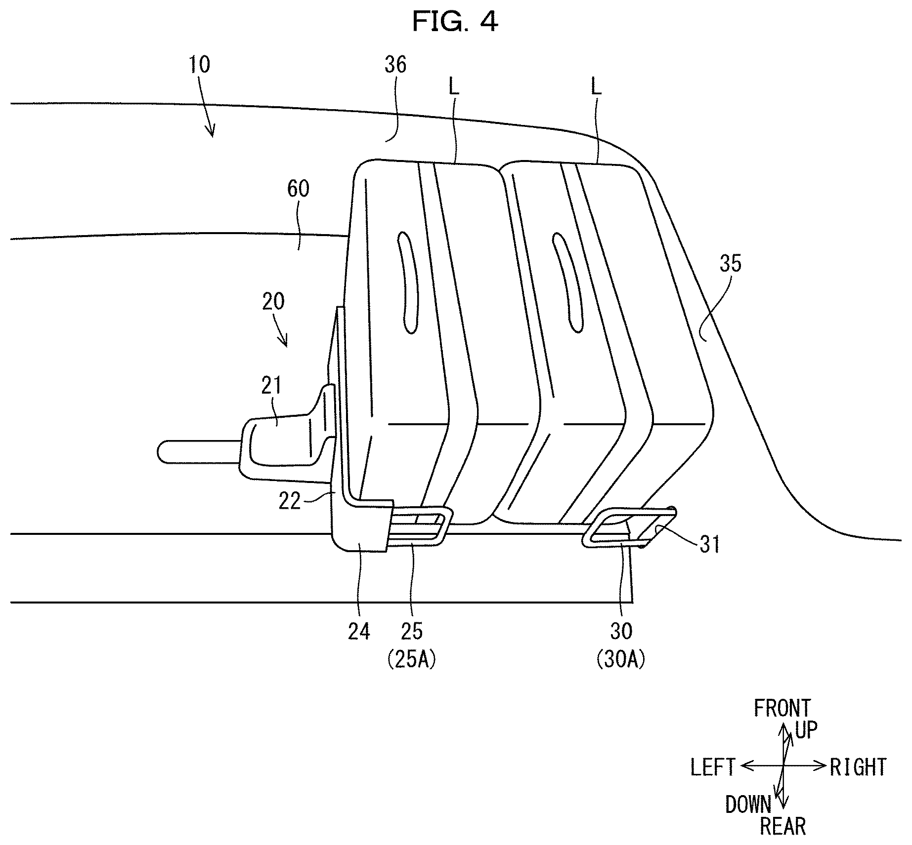 Patent US12617348 Figure 4 – Luggage system and vehicle including same
