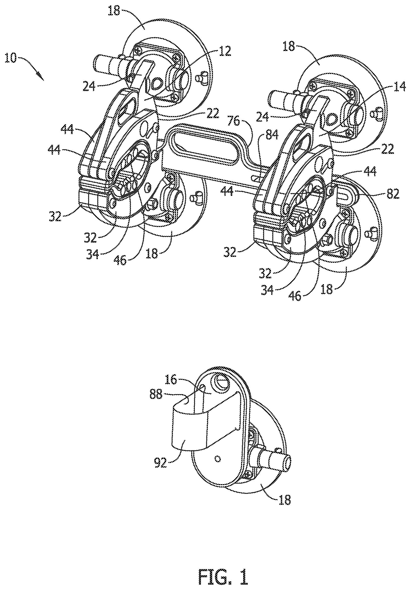 Patent US12617349 Figure 1 – Transport rack assembly