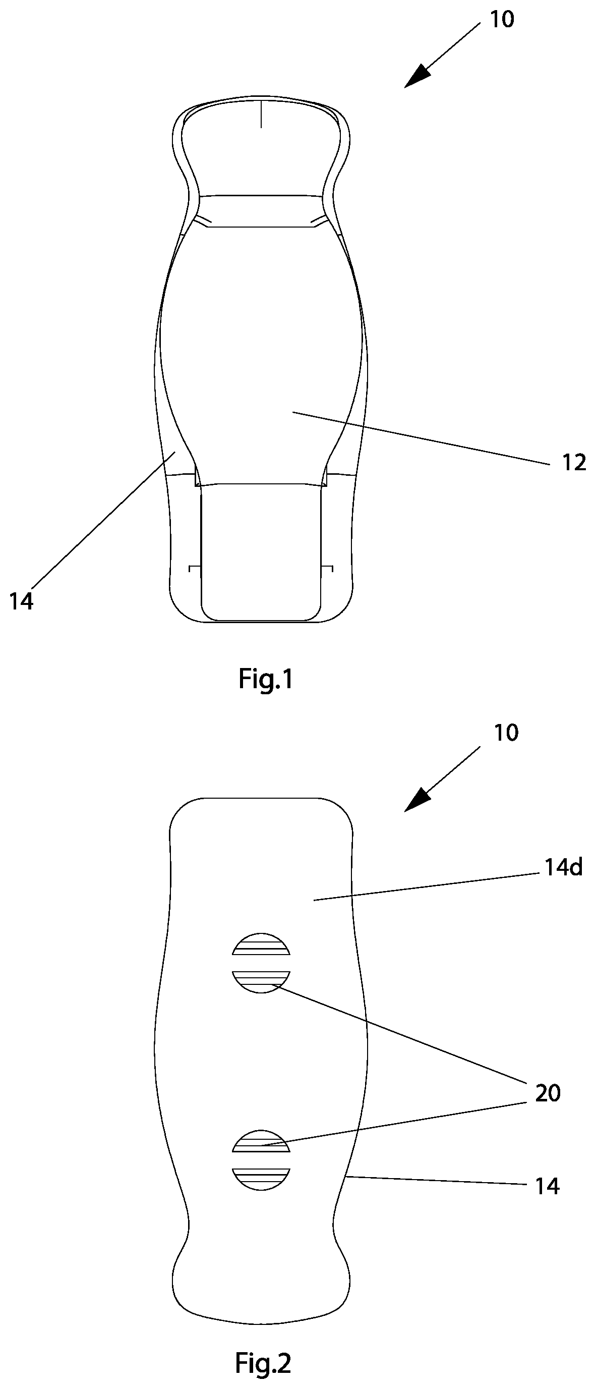 Patent US12617350 Figure 1 – Clip for holding articles and structural assembly equipped with clip