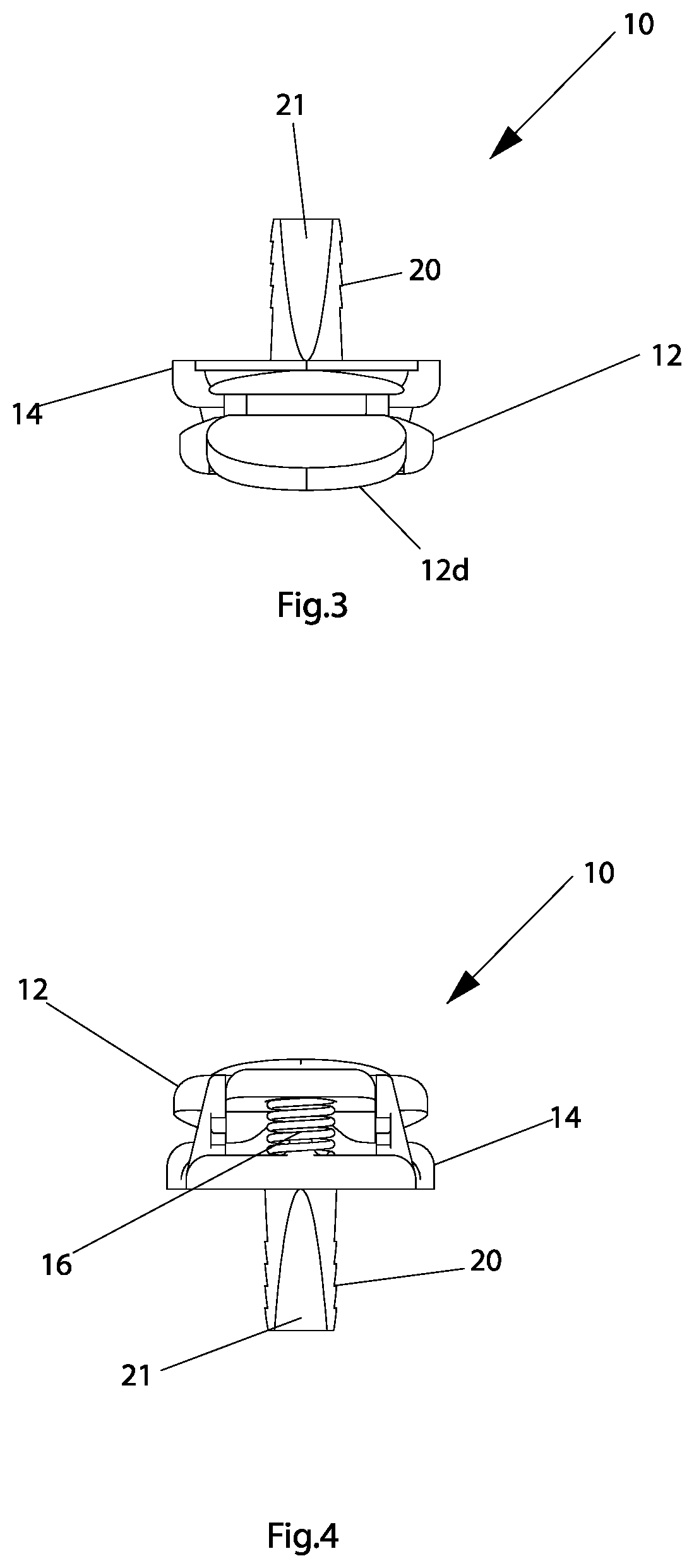 Patent US12617350 Figure 2 – Clip for holding articles and structural assembly equipped with clip