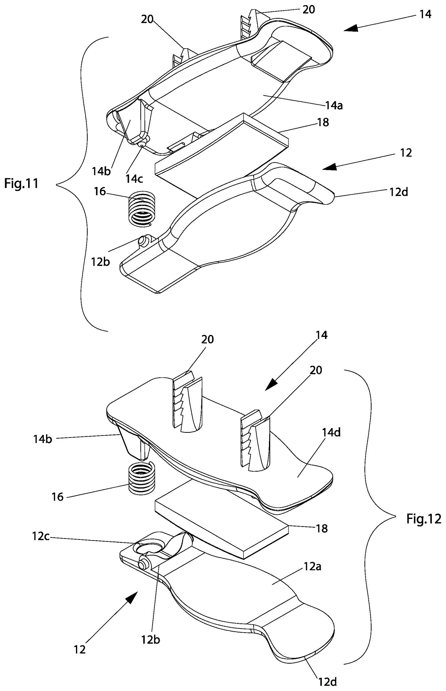 Patent US12617350 Figure 6 – Clip for holding articles and structural assembly equipped with clip