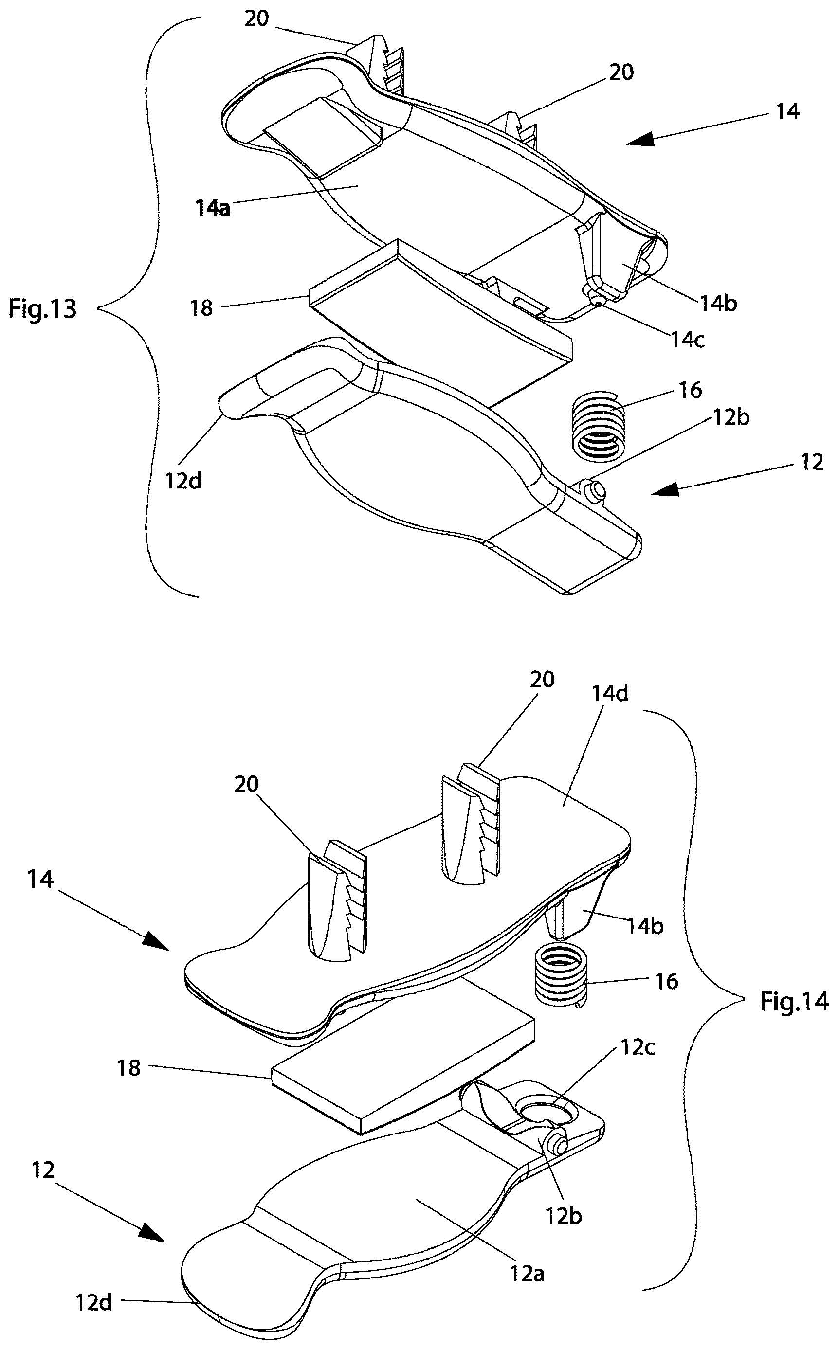 Patent US12617350 Figure 7 – Clip for holding articles and structural assembly equipped with clip