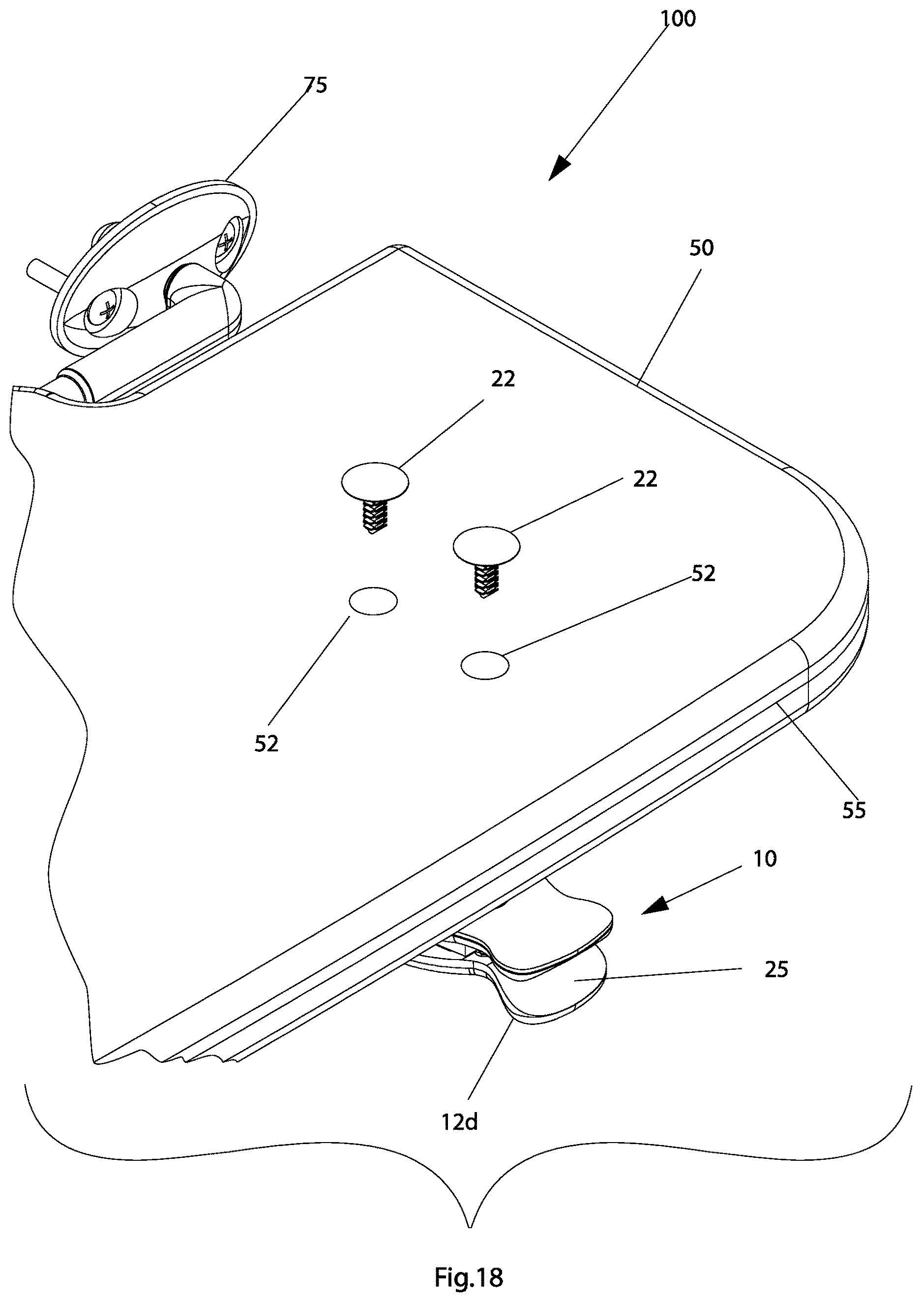 Patent US12617350 Figure 10 – Clip for holding articles and structural assembly equipped with clip