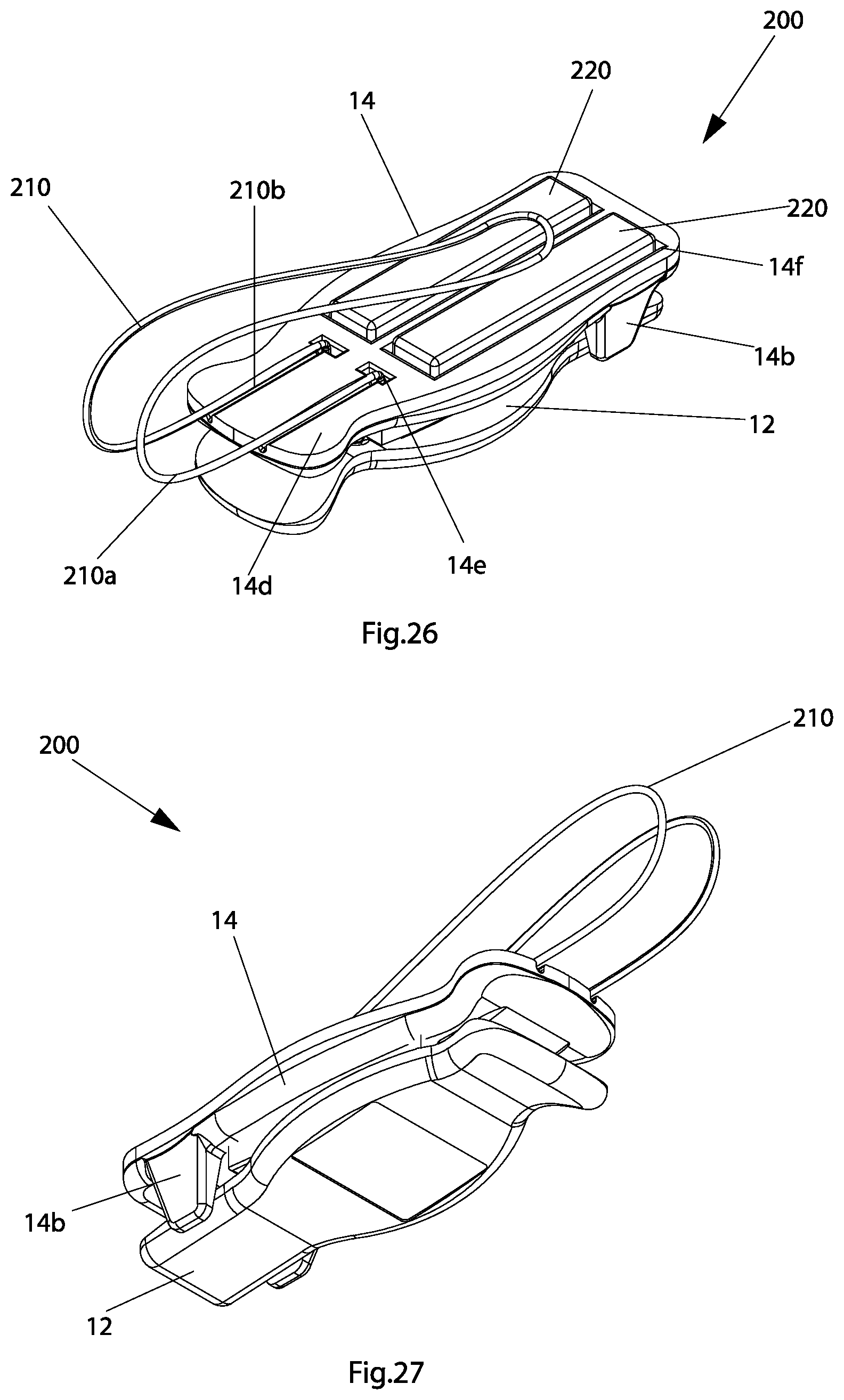 Patent US12617350 Figure 15 – Clip for holding articles and structural assembly equipped with clip