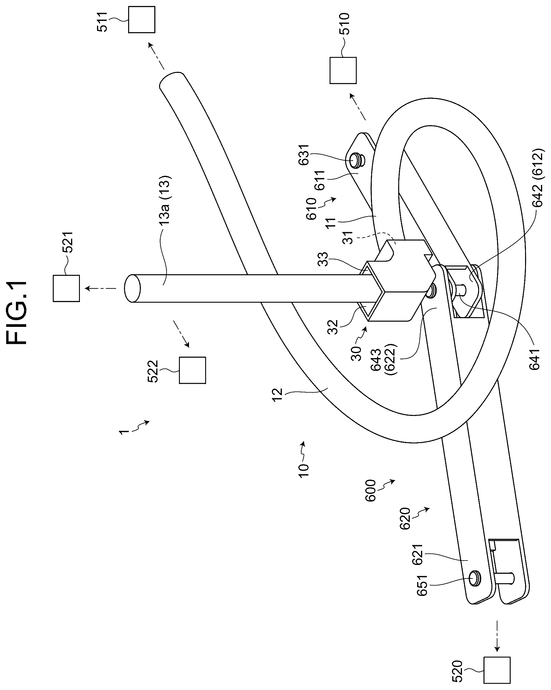 Patent US12617355 Figure 1 – Wire harness