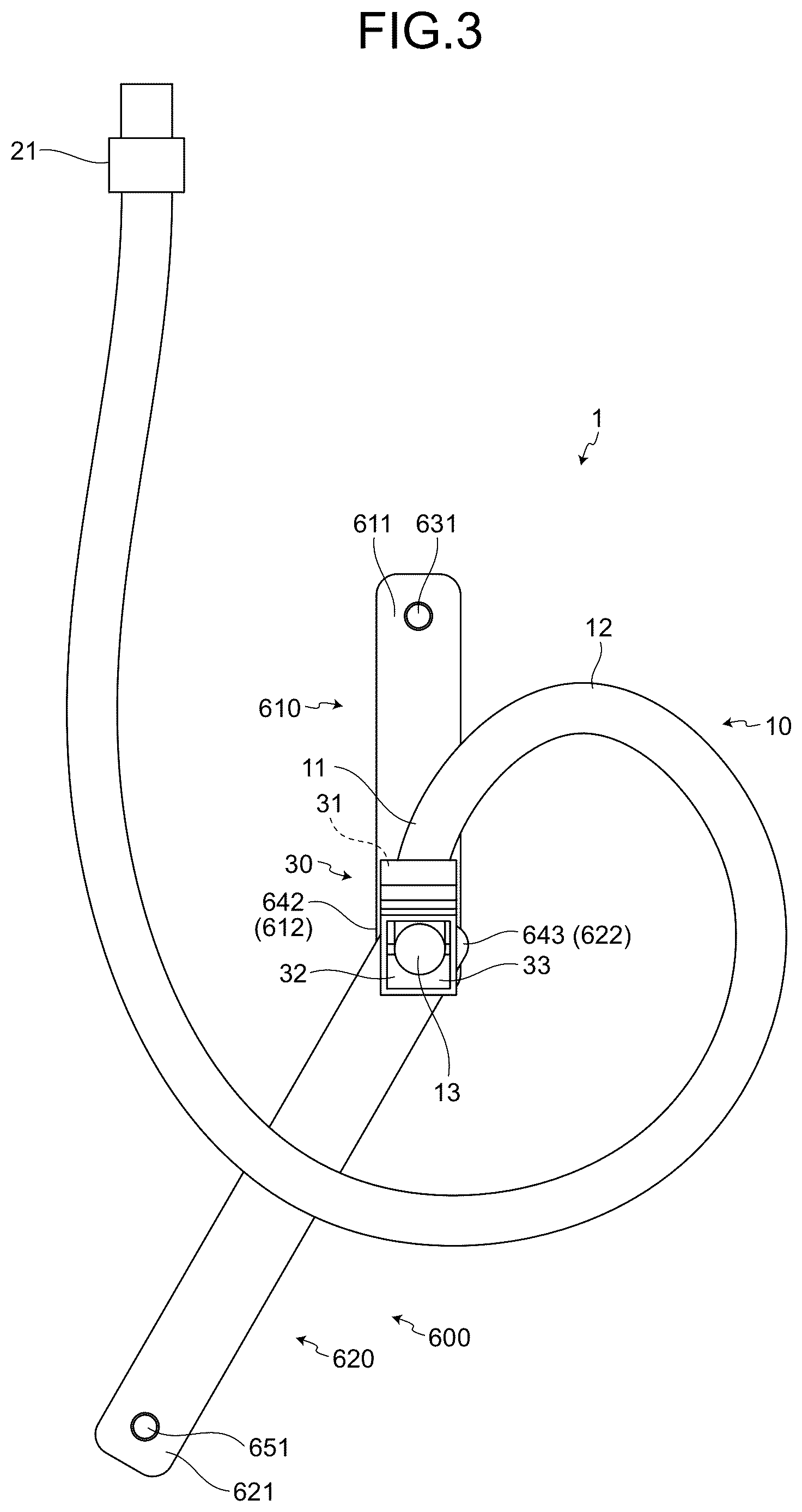 Patent US12617355 Figure 3 – Wire harness