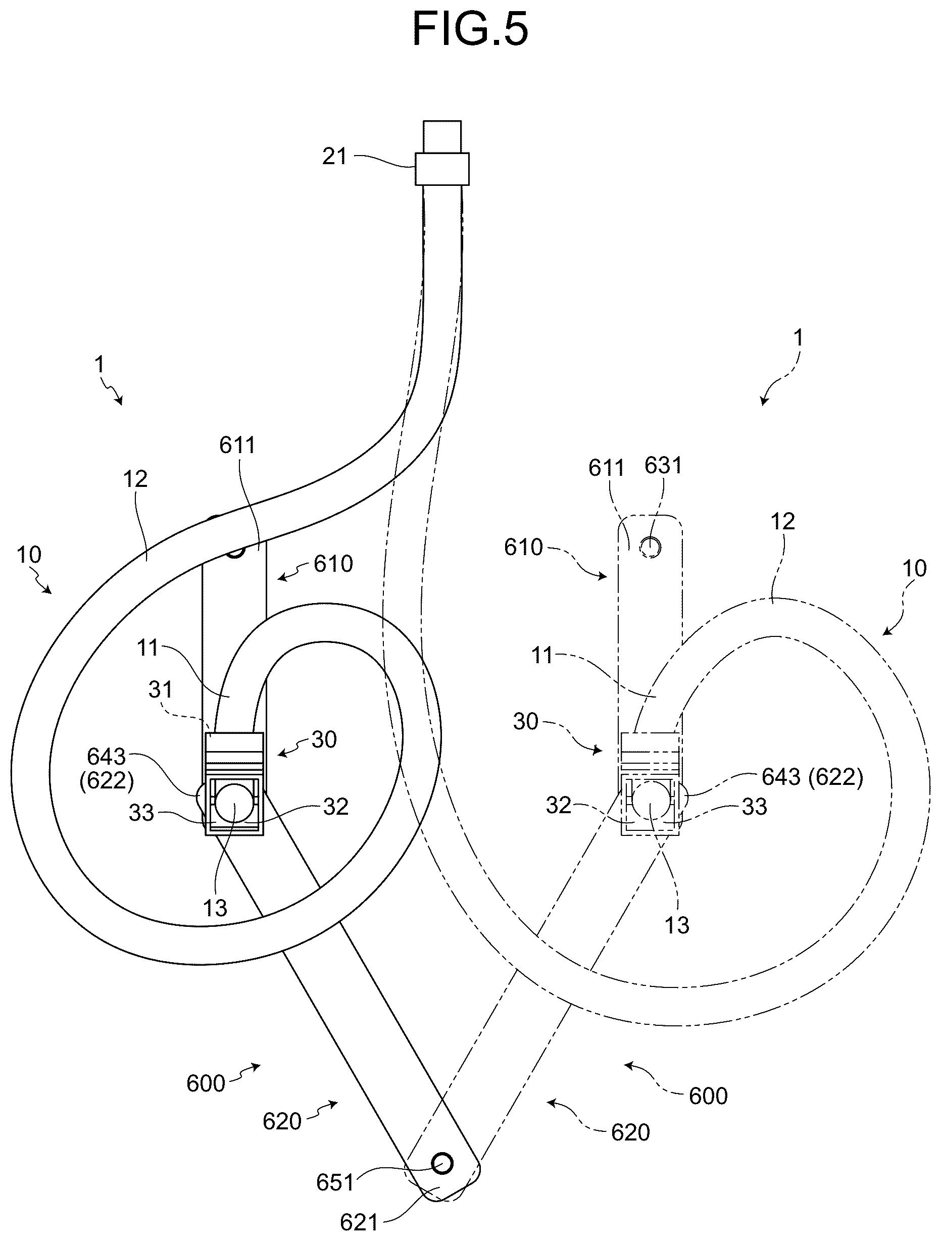 Patent US12617355 Figure 5 – Wire harness