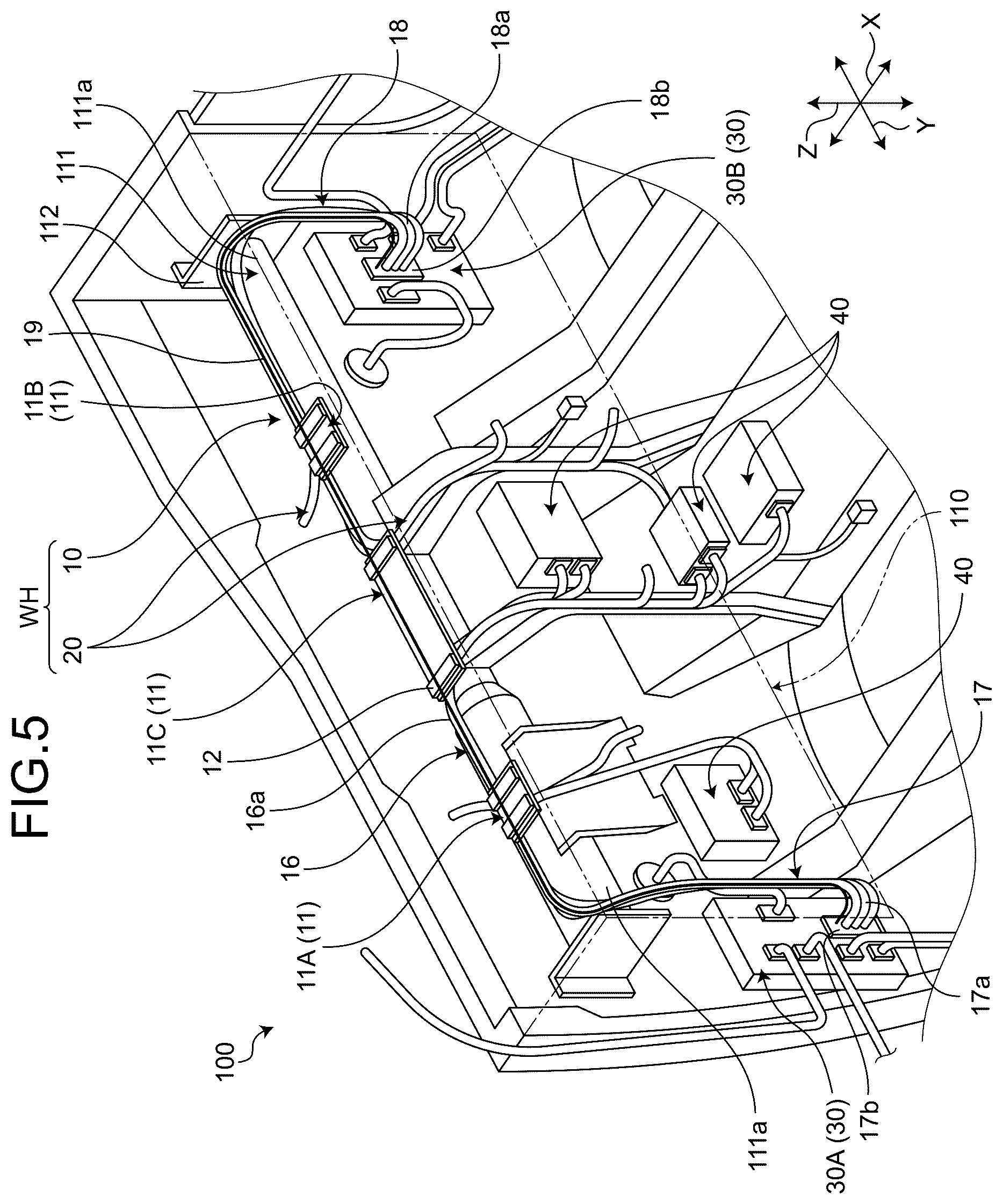 Patent US12617356 Figure 4 – Wire harness